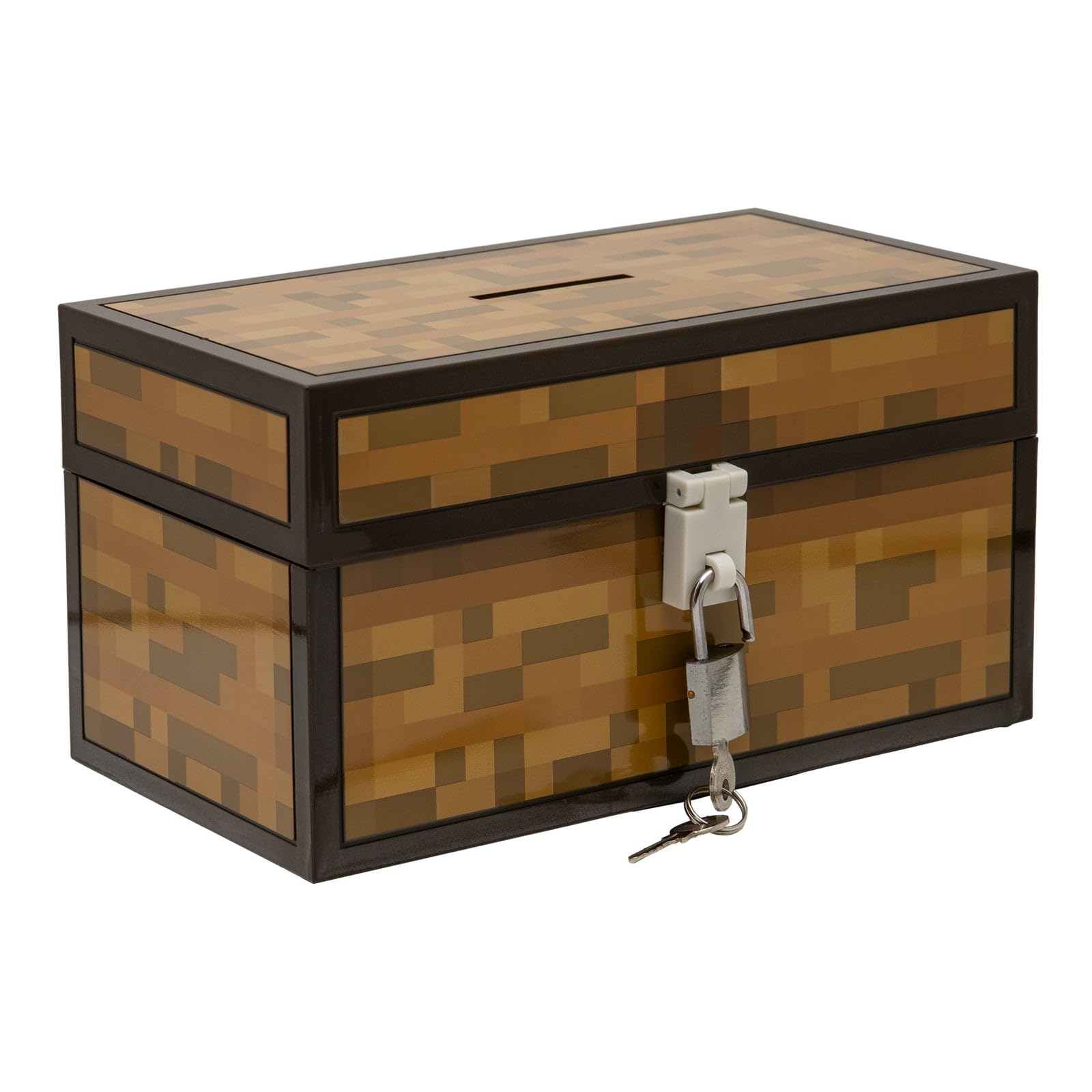 Paladone Minecraft Chest Money Box - Officially Licensed, Includes Padlock, 12cm Tall 1
