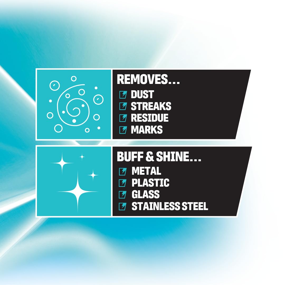 UltraGrime PRO Glass & Stainless Cleaning Cloths - 50 XXL+ Wipes, 38cm x 25cm | Alcohol-Free 4
