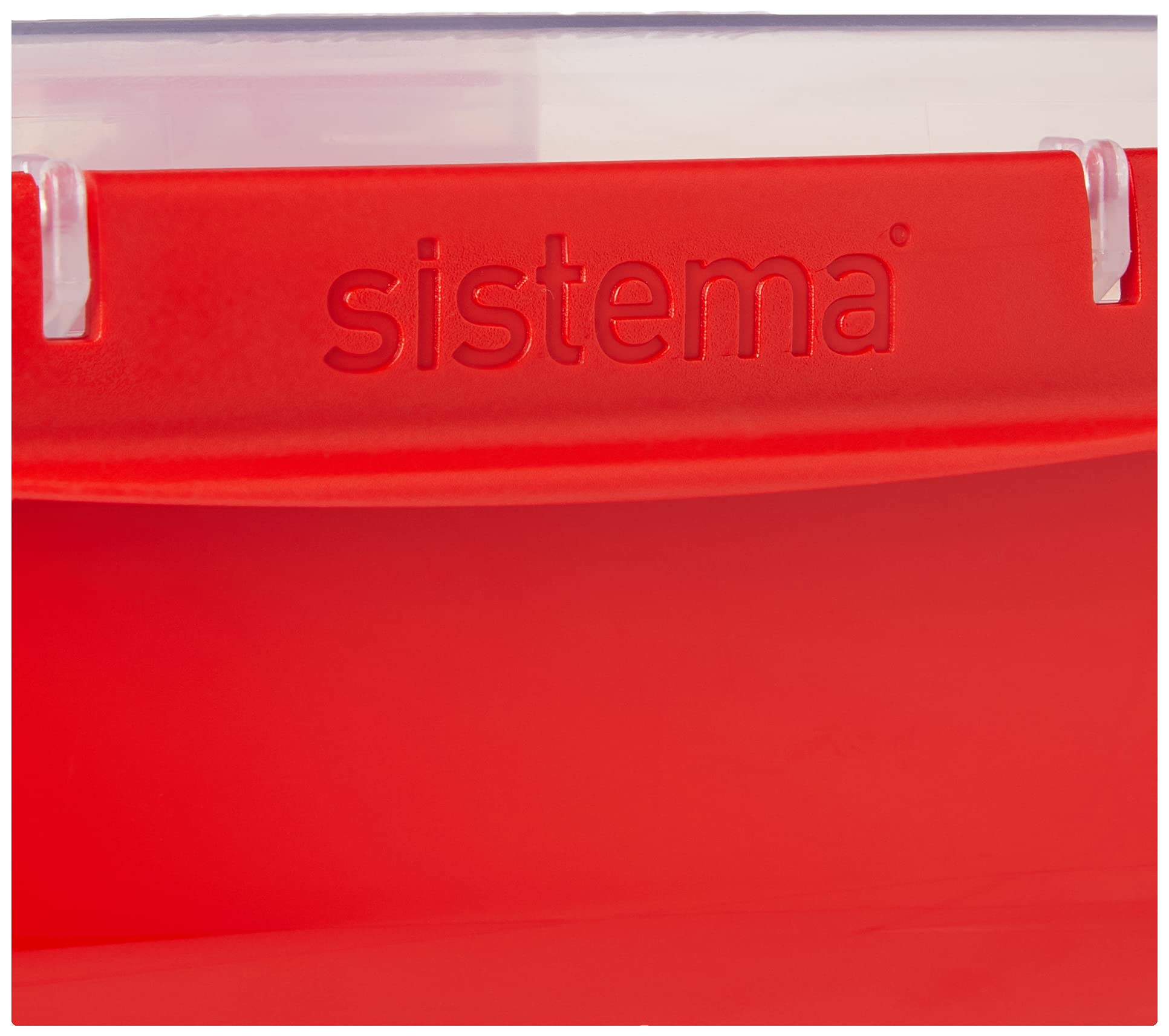 Sistema Rectangle Microwave Container - 1.25L Capacity | Steam Release Vent | BPA-Free Plastic | Red | 1 Count 5
