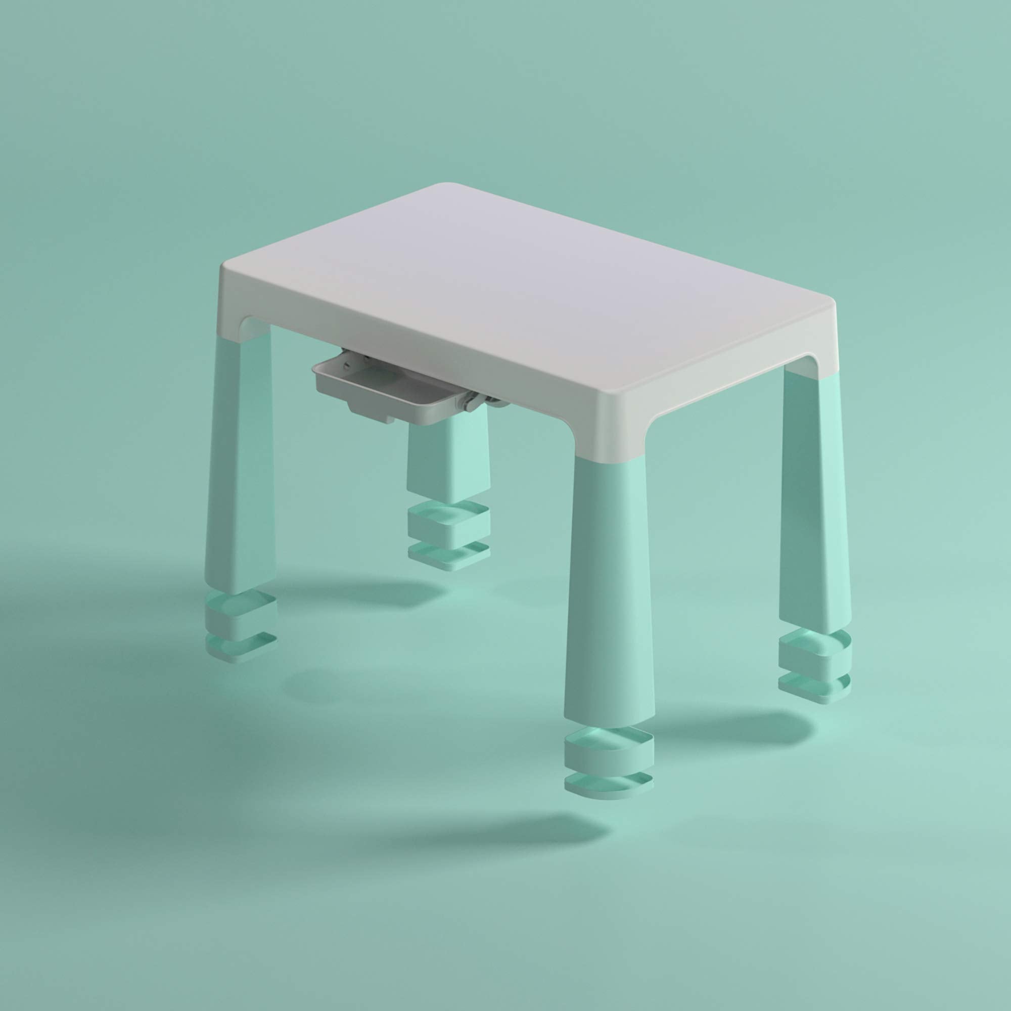 Liberty House Toys Height Adjustable Kids Table and 2 Chairs Set | Ages 2-8 | White/Forest Green 6