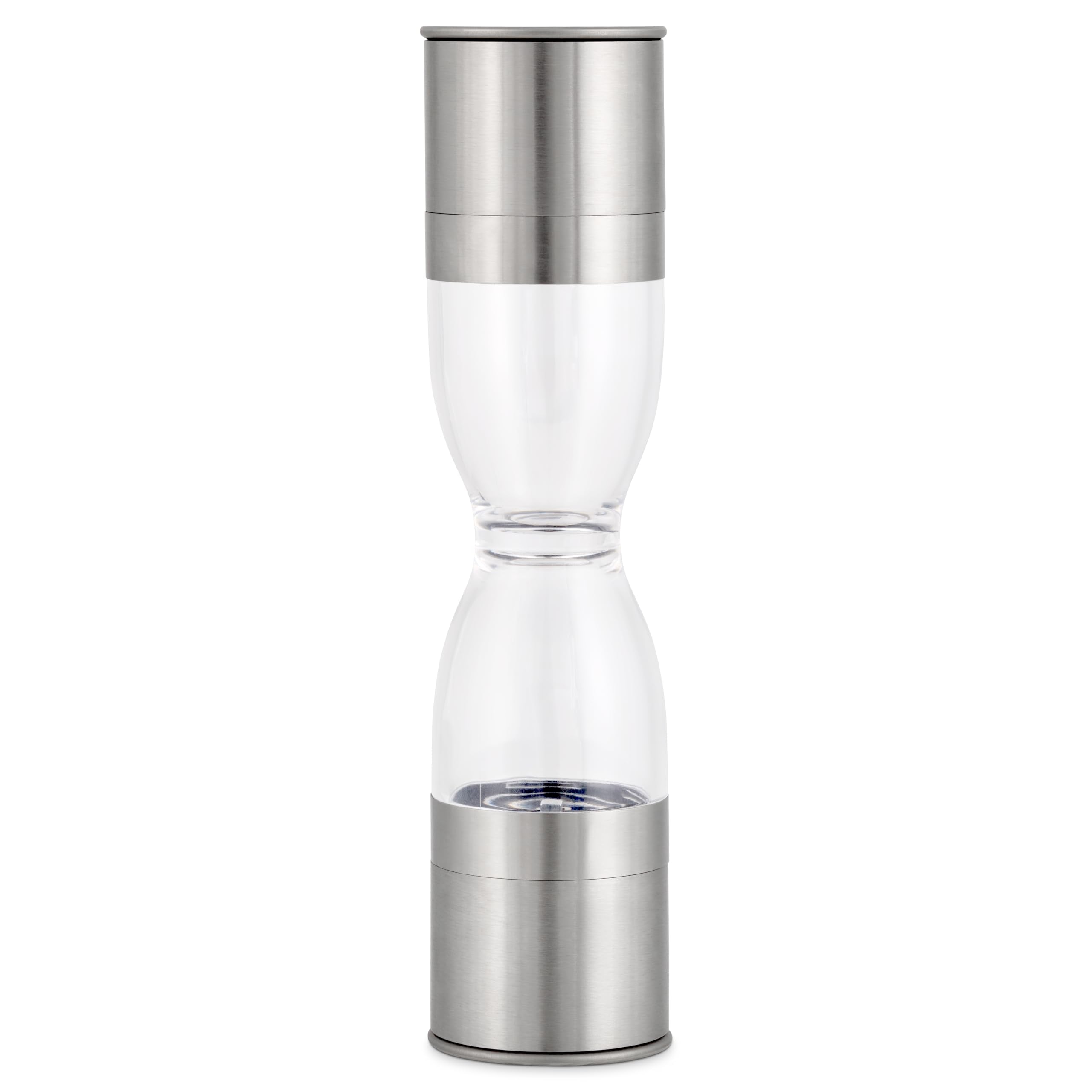 Cole & Mason Harlow 2-in-1 Salt and Pepper Mill Duo with Adjustable Ceramic Grinder | Silver 2