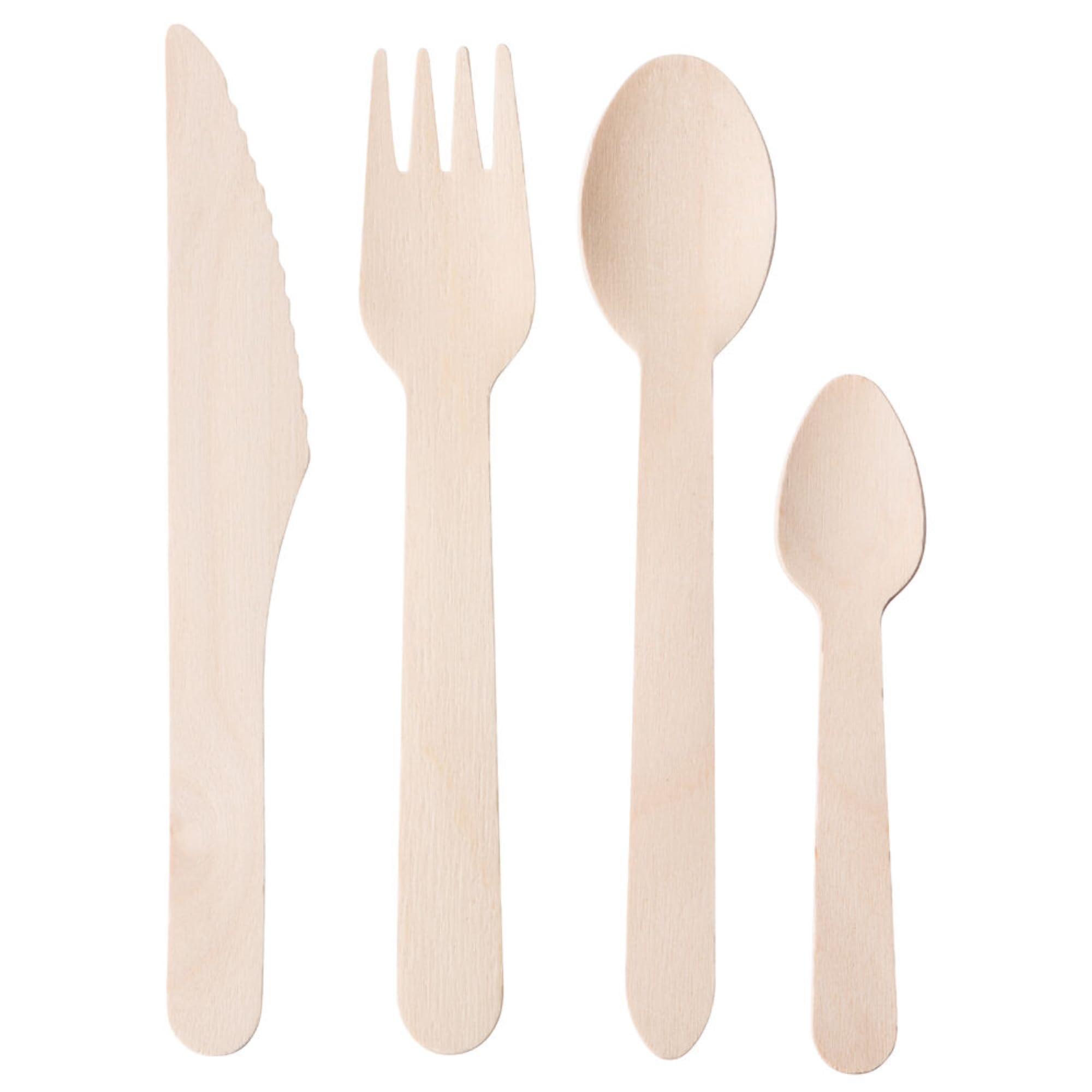 Utopia Birch Wood Teaspoon 4.25in/11cm - Disposable & Compostable | 1000 Pack 3