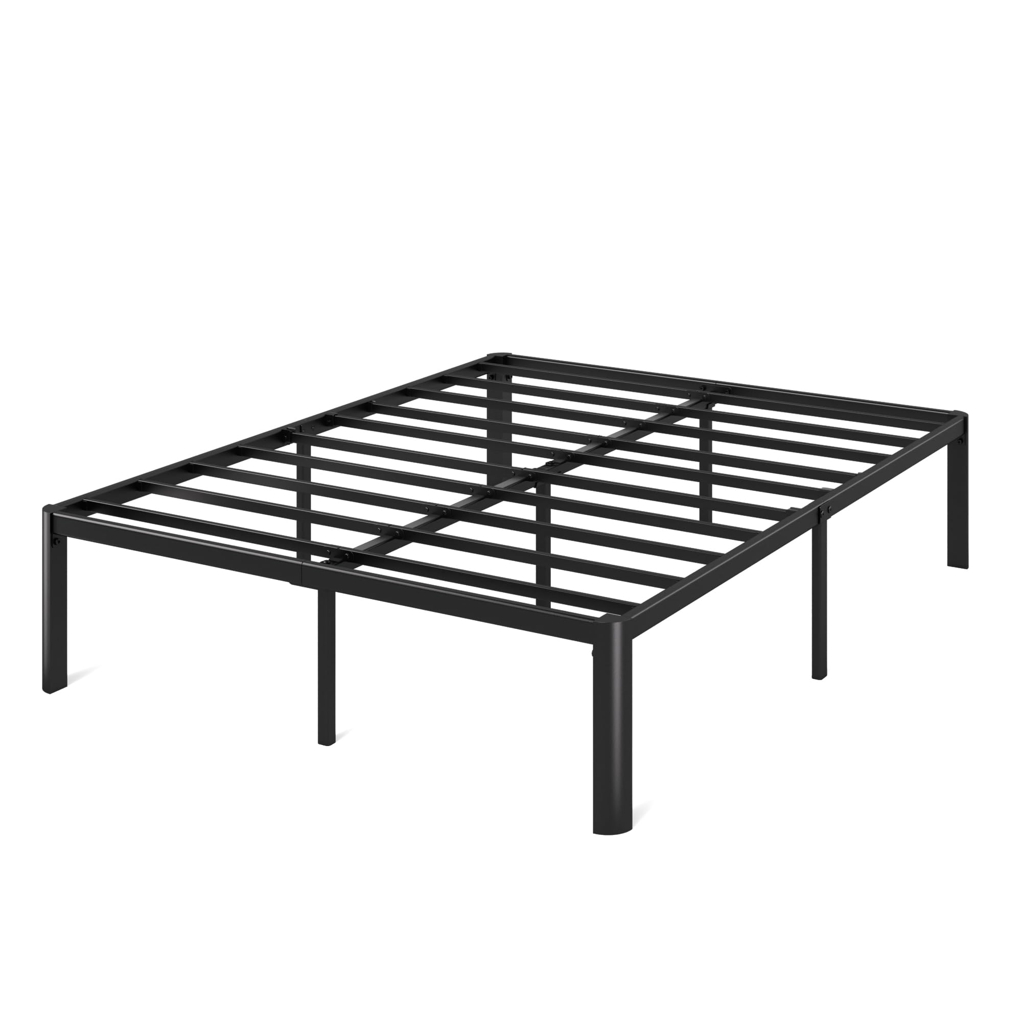 Zinus Van Double Bed Frame - Metal Base with Steel Slat Support | 135 x 190 cm | Black 9