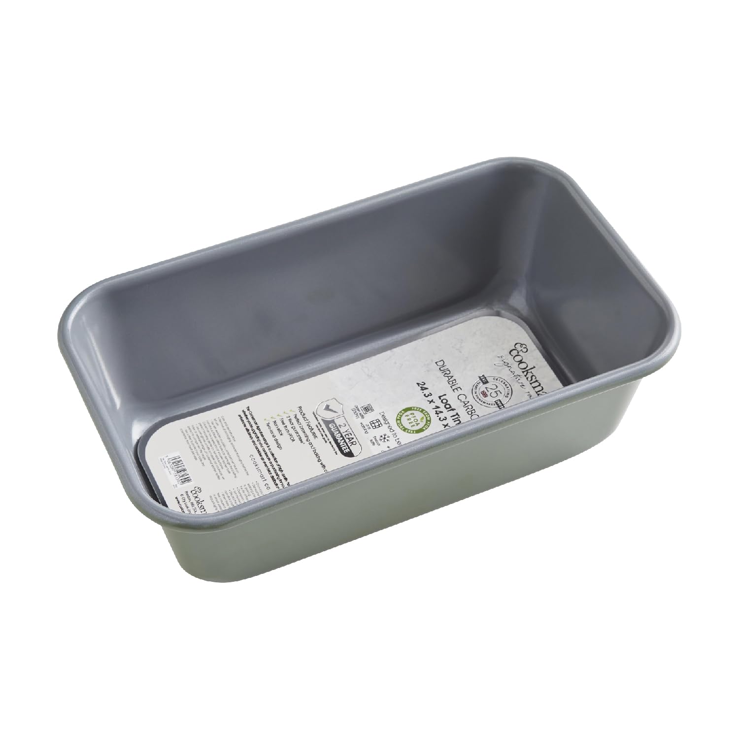 Cooksmart Signature Loaf Tin - 24cm Carbon Steel | PFOA-Free Non-Stick | Green 1