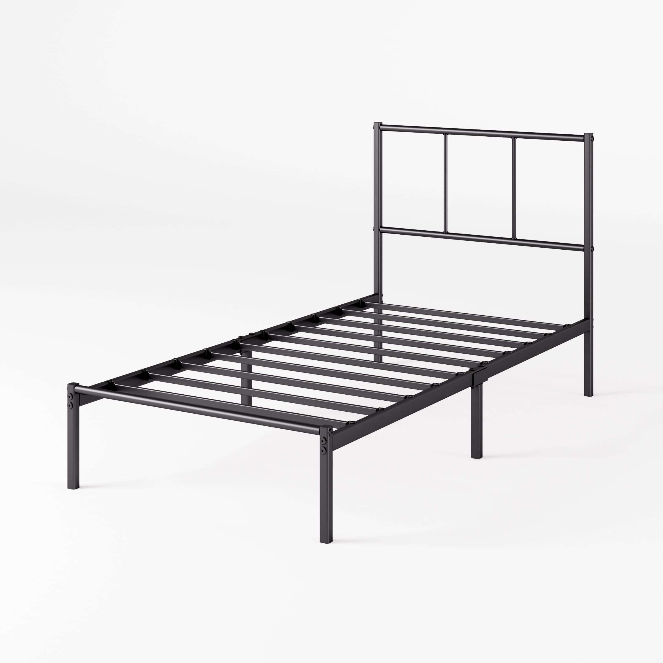 Zinus Justin Single Bed Frame with Headboard | 90 x 190 cm | 14'' Underbed Storage 7