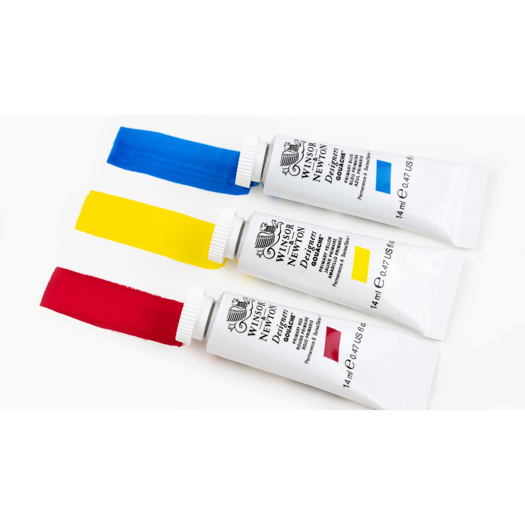 Winsor & Newton Designers Gouache Primary Colour Paint Set - Opaque Matt Finish | 6 x 14 ml Tubes 5