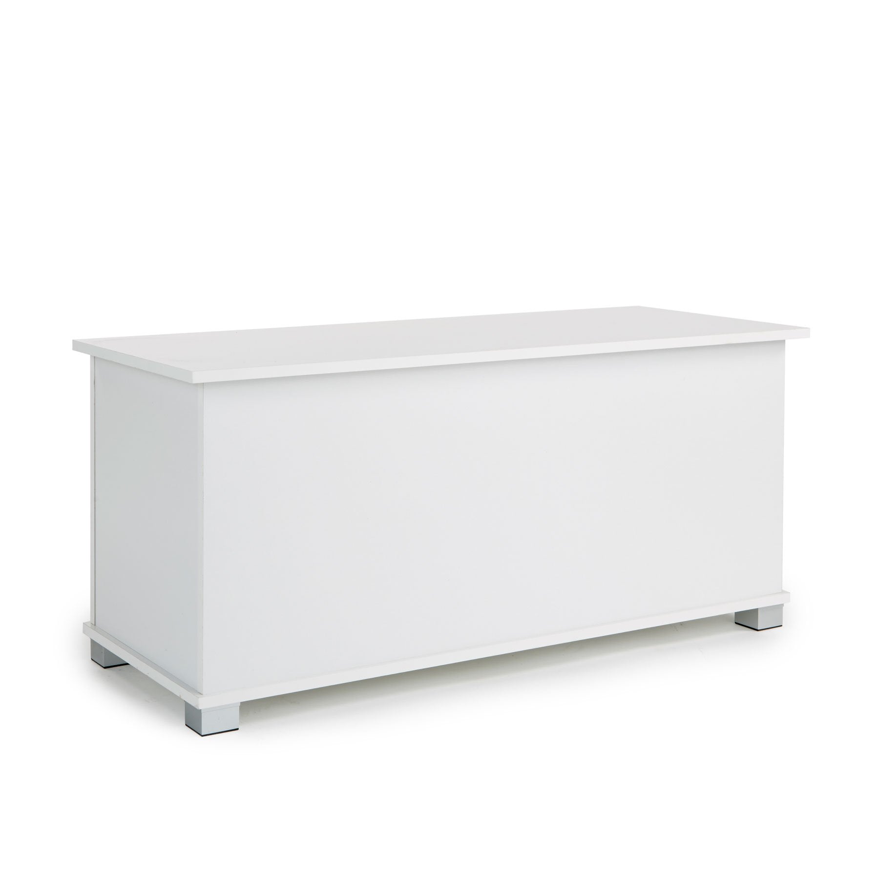 Home Source White Storage Ottoman Trunk for Bedding & Toys | 99cm Wide | MDF 6