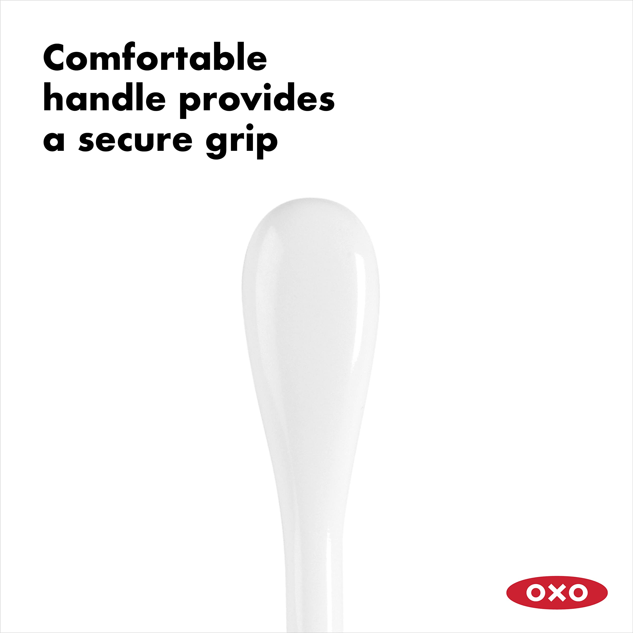 OXO Good Grips Compact Toilet Brush & Canister - White | Secure Grip | Ventilated Drip Tray 5