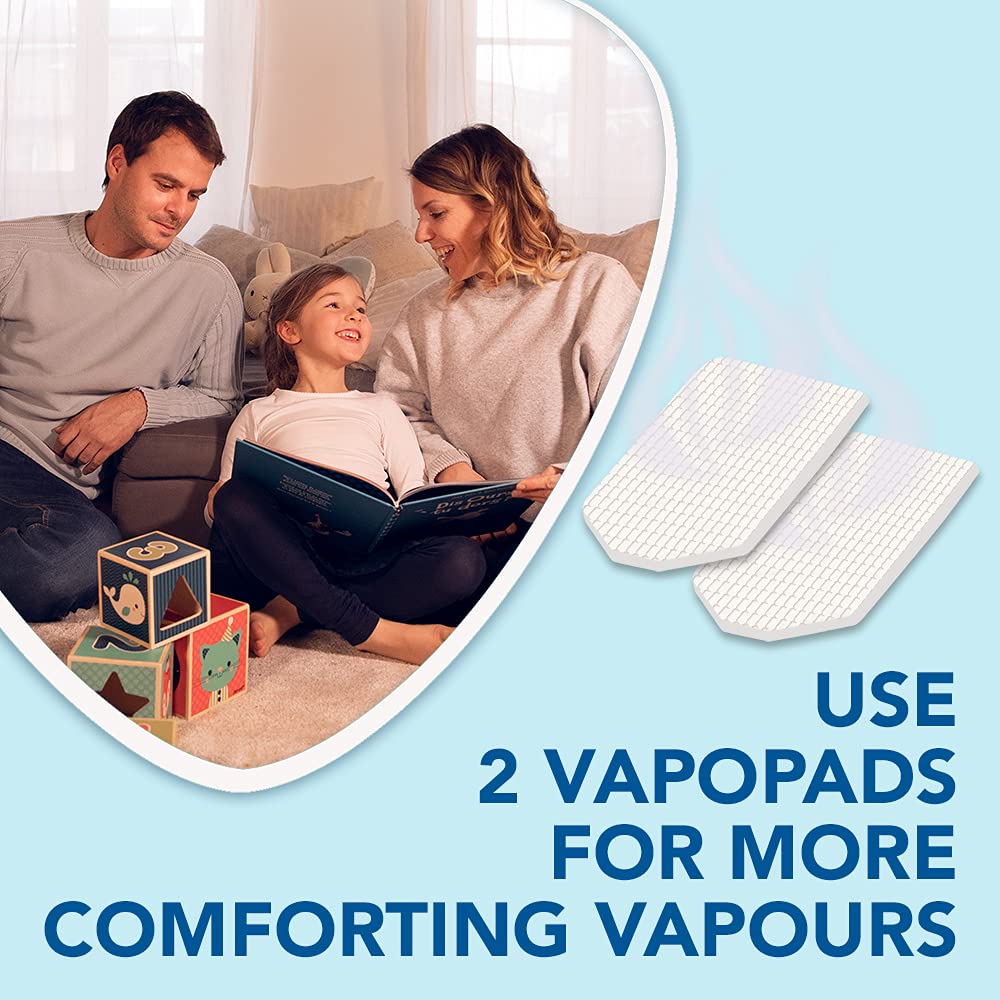 Vicks Mini Cool Mist Ultrasonic Humidifier - Quiet Operation, Dual VapoPad Slots | Blue/White 7