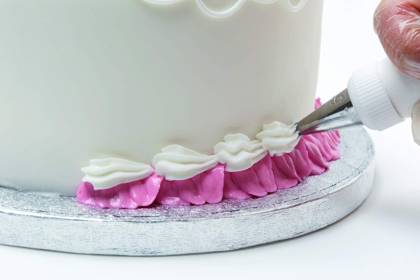 Tala 12 Inch Round Cake Drum | Extra Thick 12mm Support | Silver Embossed Foil Finish 6