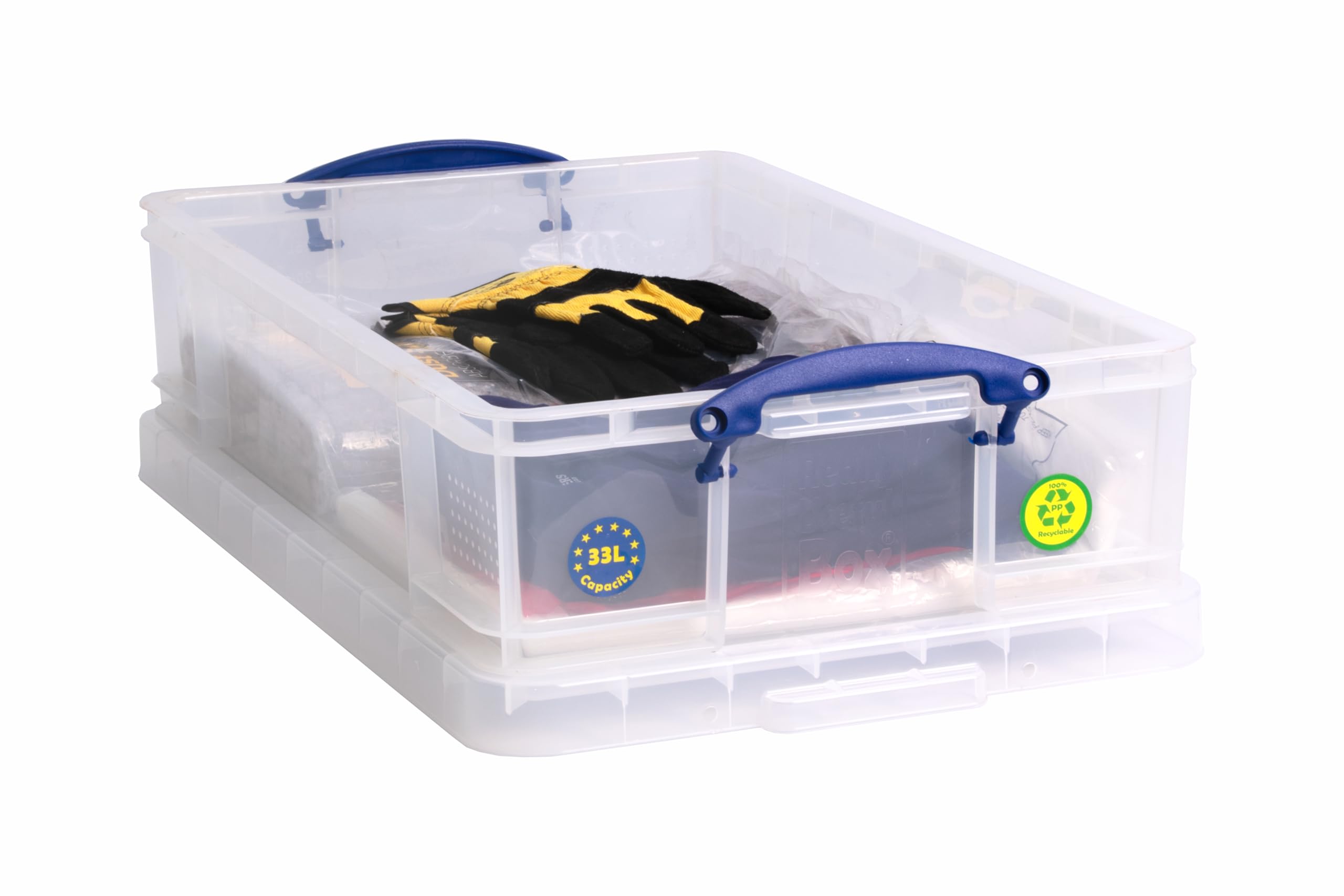 Really Useful Box Storage Box - 33 Litre Capacity | Clear | Pack of 3 5