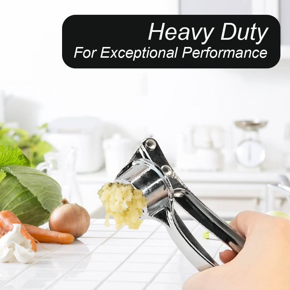 Armo Home Stainless Steel Garlic Press Mincer Crusher | Dishwasher Safe | Includes Cleaning Brush 6