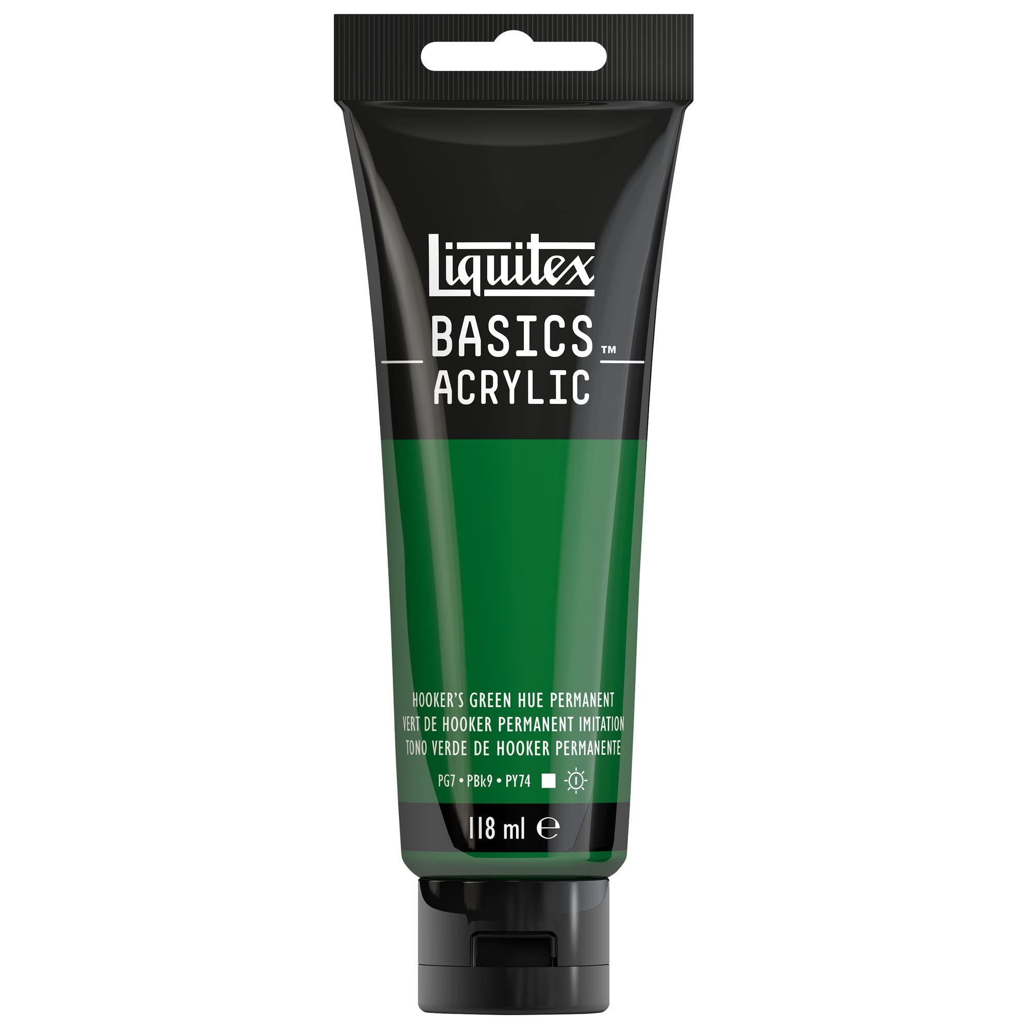 Liquitex Basics Acrylic Paint - Hooker's Green Permanent Hue | 118 ml Tube | Artist Quality 1