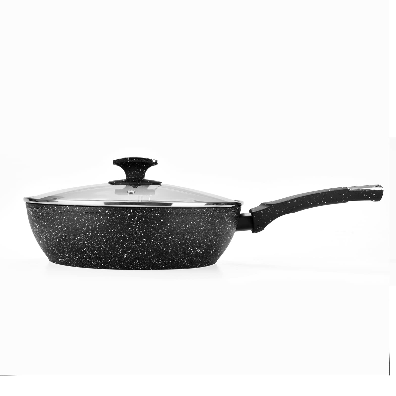 Rainberg 26cm Deep Frying Pan with Lid - Granite Nonstick, Induction Compatible, Scratch Resistant 2