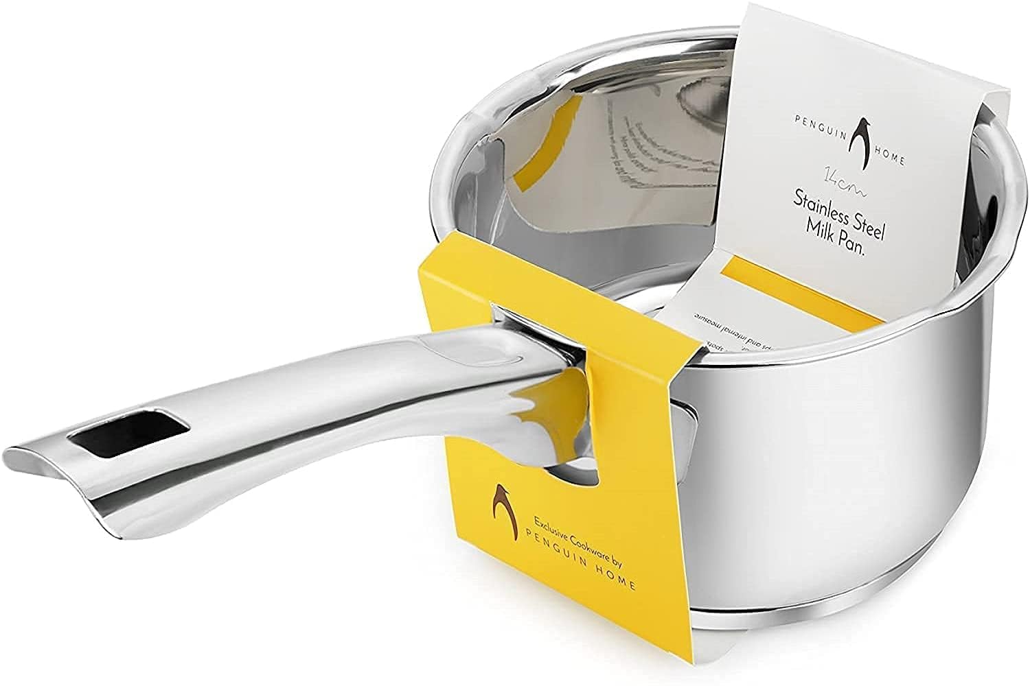 Penguin Home Professional Stainless Steel Milk Pan - 14 cm, 1 L Capacity | Induction Safe 8