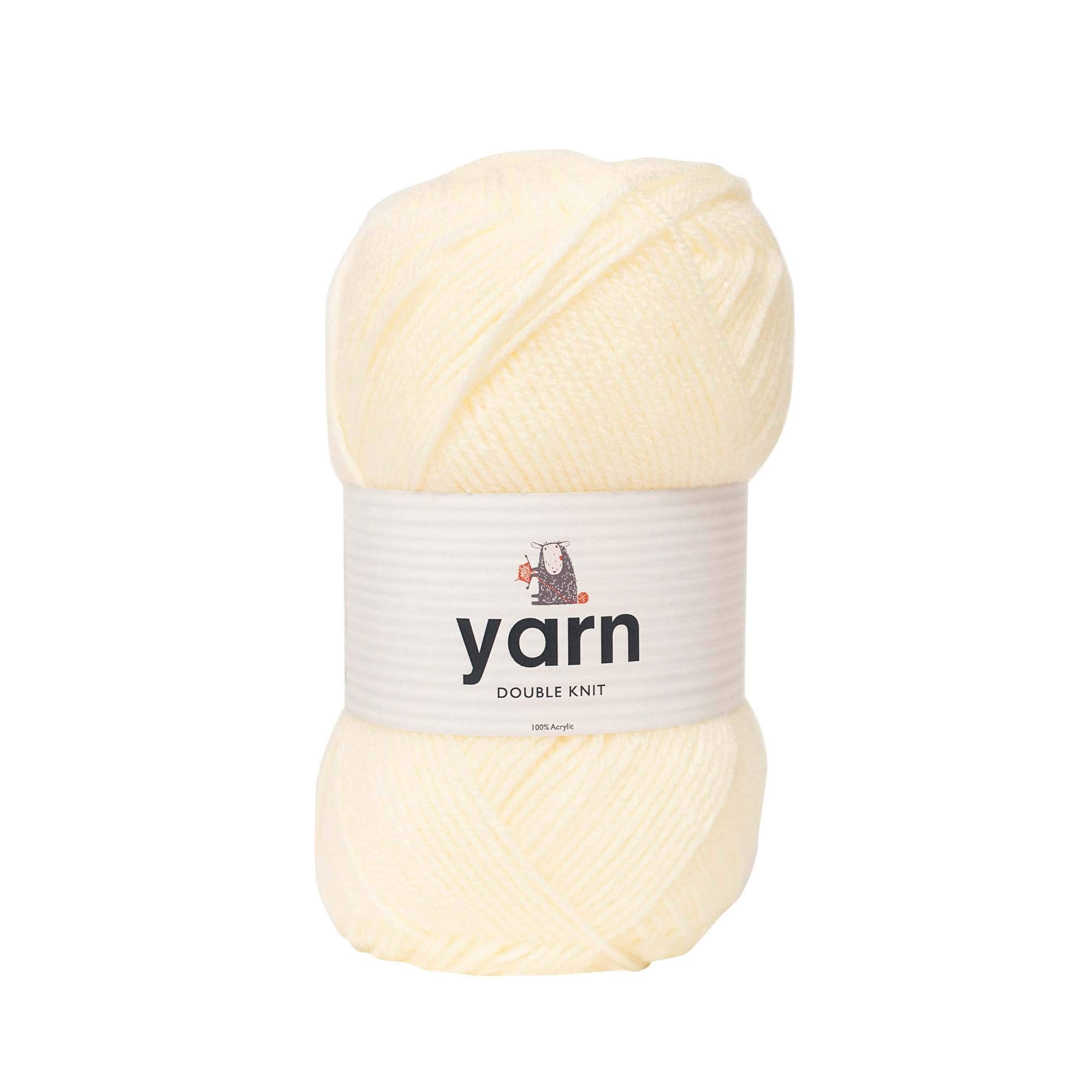 KORBOND DK Cream Yarn - 100g Acrylic Wool | Double Knit | Hypoallergenic | 290m Length