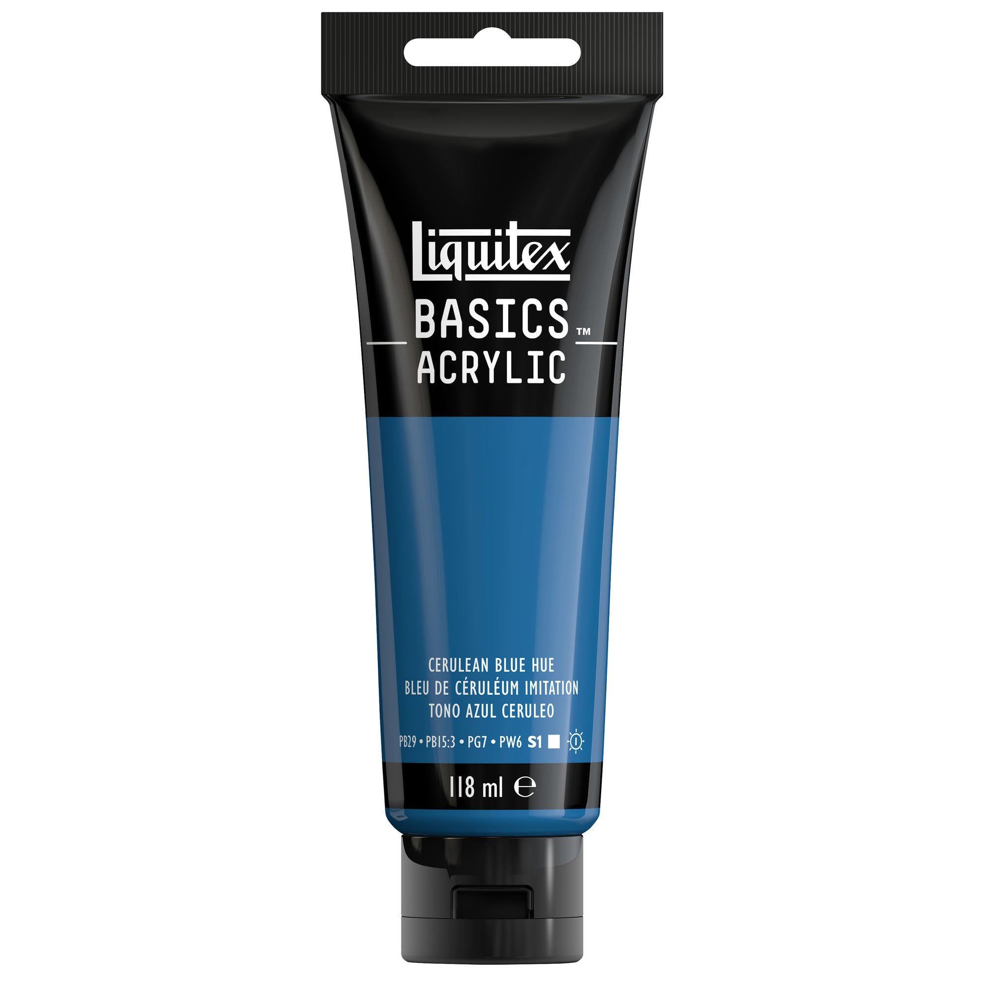 Liquitex Basics Acrylic Paint - Cerulean Blue Hue | 118 ml Tube | Artist Quality 1