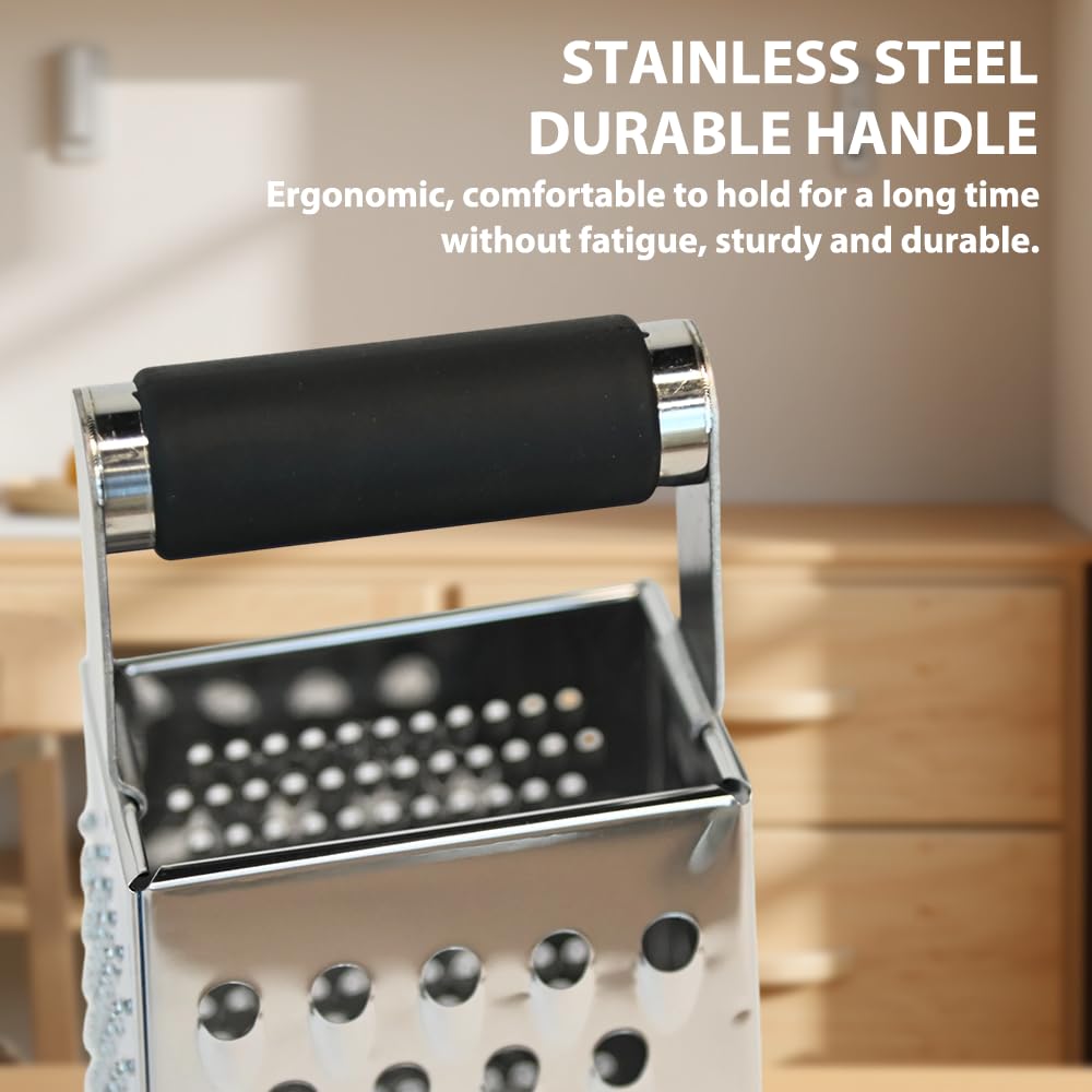 Armo Home Heavy Duty Stainless Steel 4-Sided Grater | Rust Resistant | Dishwasher Safe 4