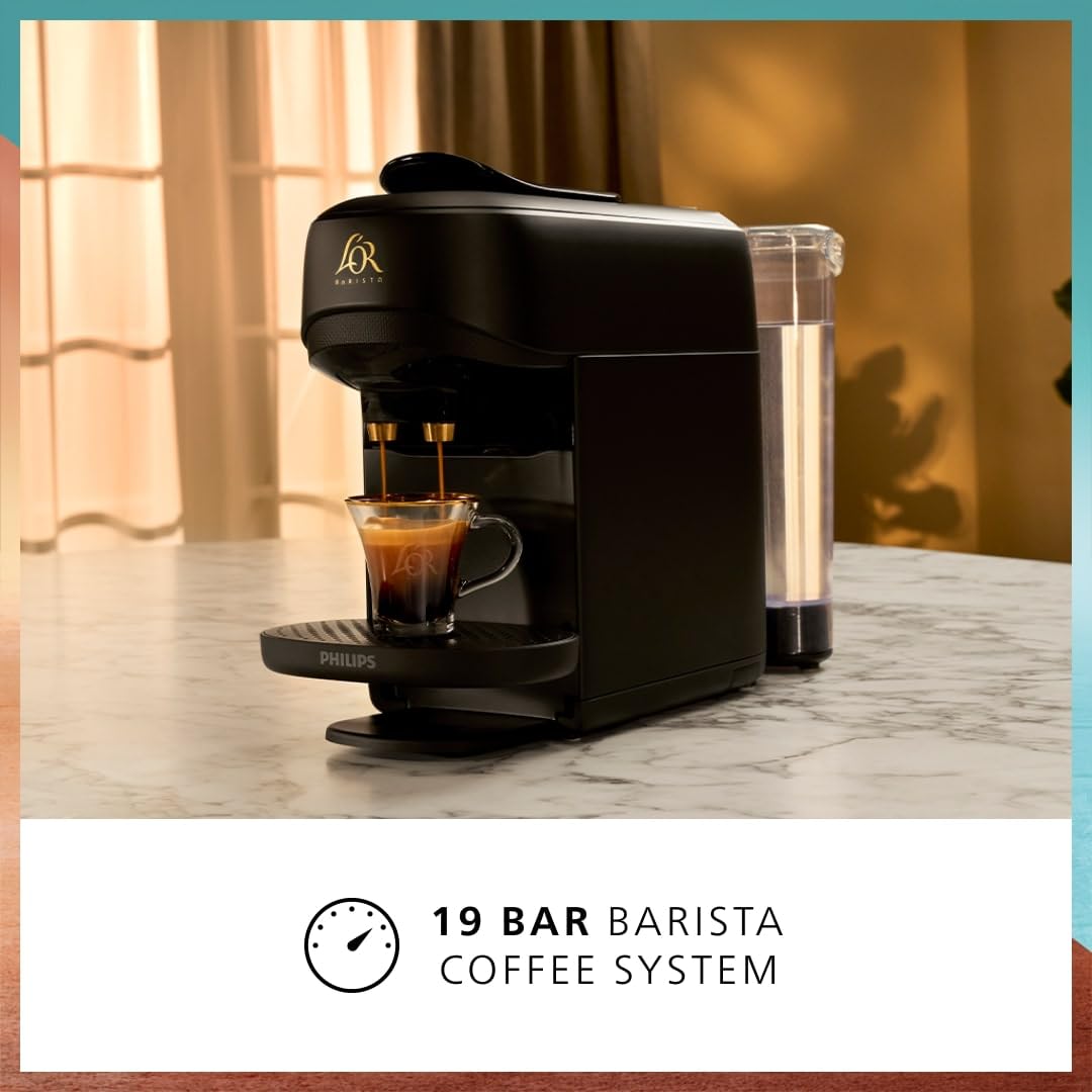 Philips L’OR BARISTA Absolu Capsule Coffee Machine - 19 Bar, Dual Capsule, Satin White 6