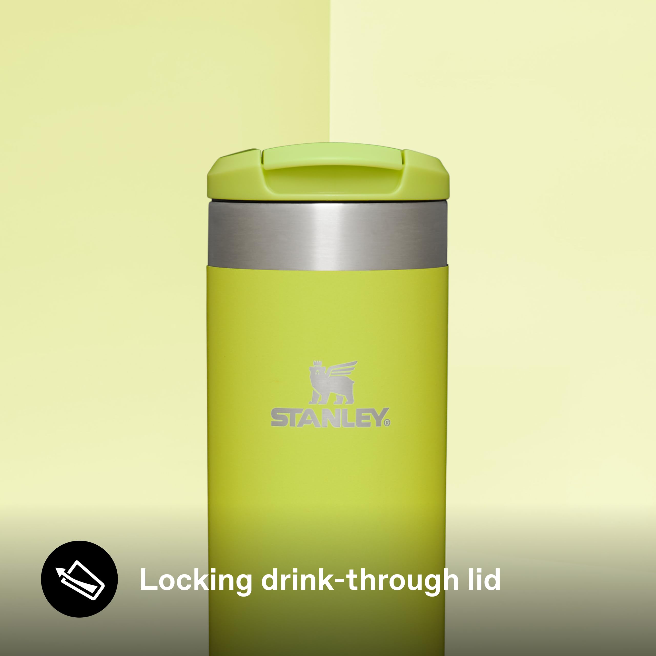 STANLEY Aerolight Transit Travel Mug 0.47L - 6 Hours Hot | 8 Hours Cold | Leakproof | Electric Yellow 7