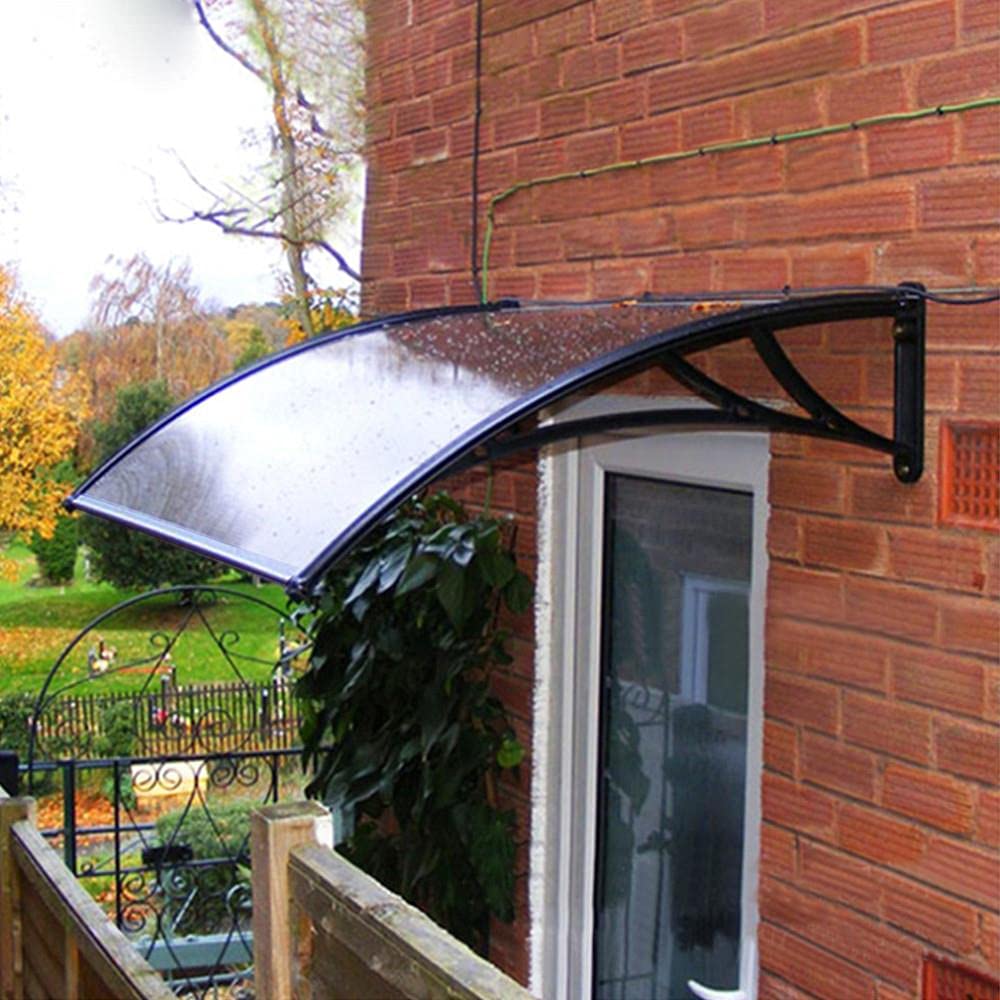 Yaheetech Modern Door & Window Canopy Awning | Polycarbonate | 120 x 80 cm | Rust-Free Aluminum Frame 8