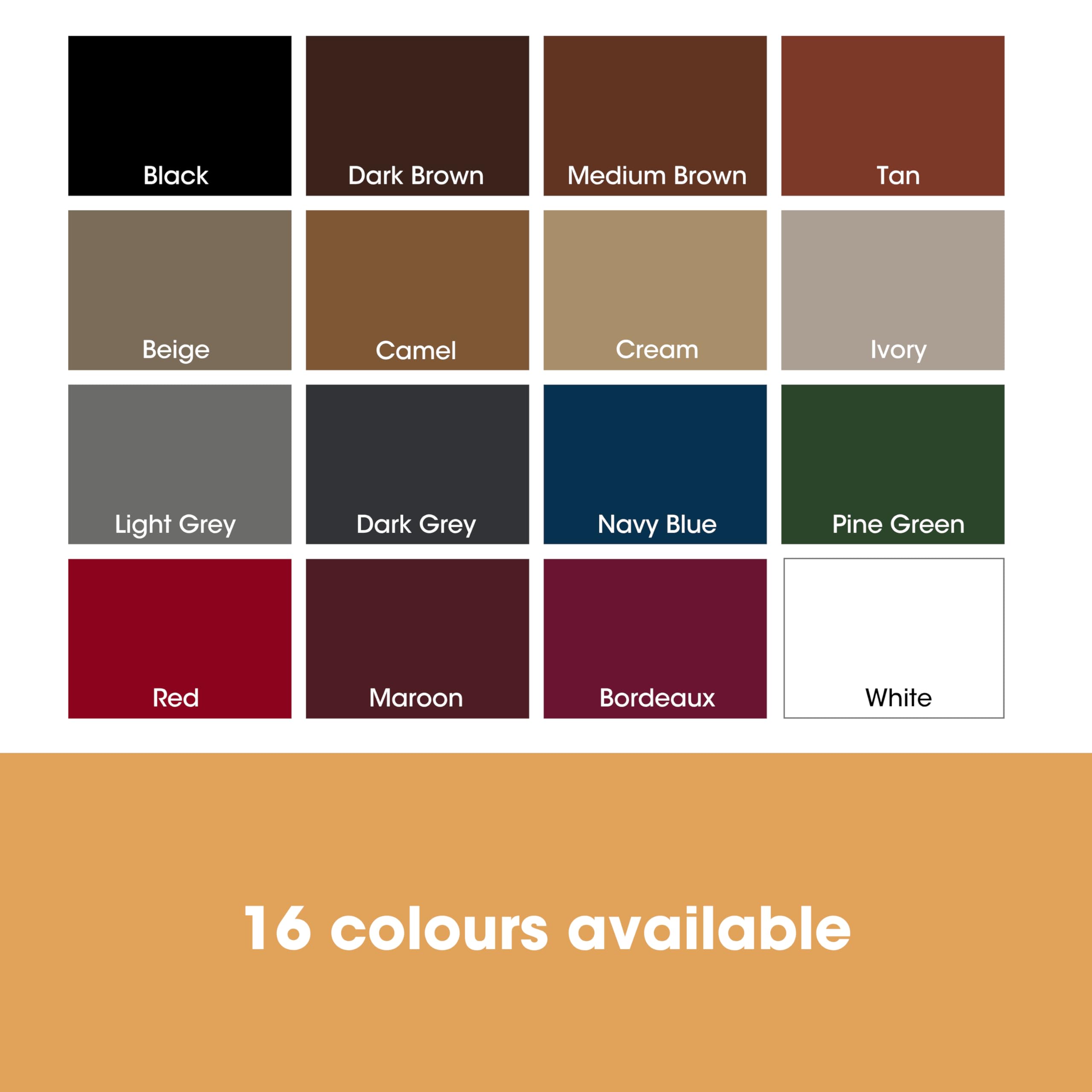 Furniture Clinic Leather Repair Paint & Dye - Self Seal Colourant for Scuffs & Scratches | Medium Brown | 50ml 3