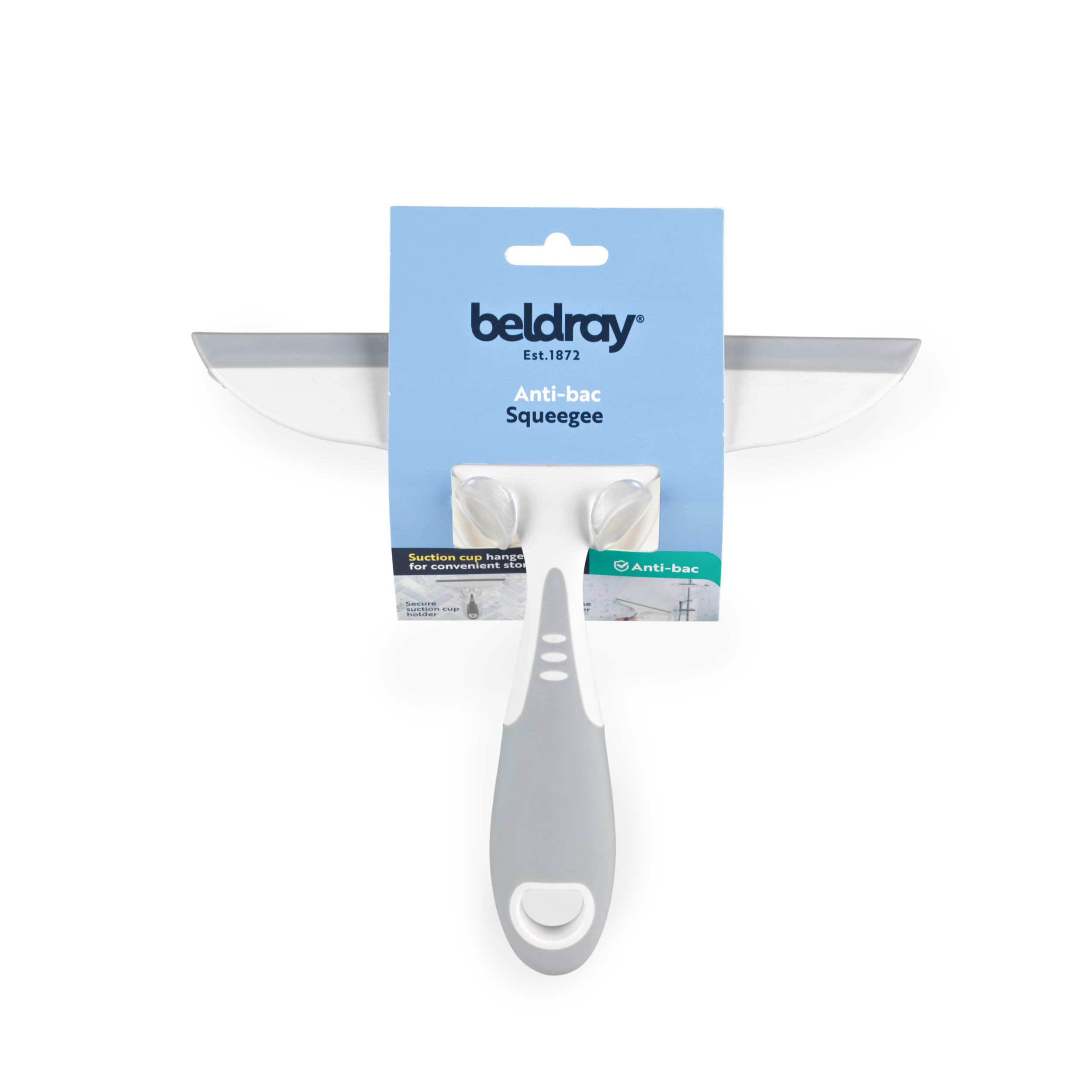 Beldray Anti-bac Shower Squeegee - Streak-Free Cleaning for Windows & Tiles | White Plastic 5