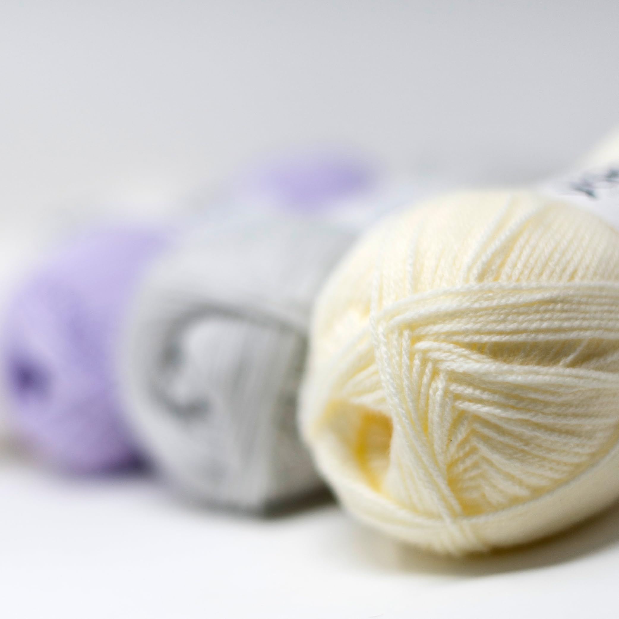 KORBOND Baby Lilac Yarn - 100g Acrylic Wool | Hypoallergenic & Washable 4