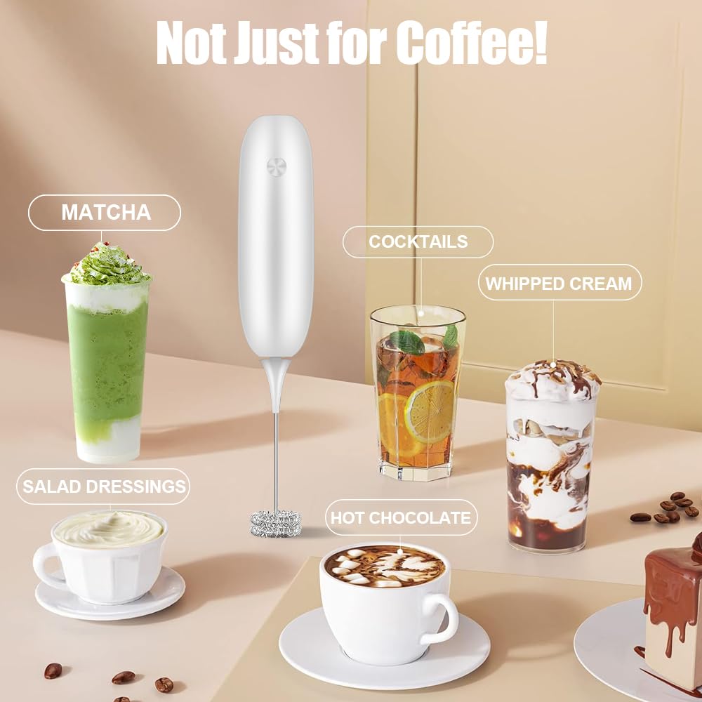 Woobroo Handheld Milk Frother - Battery Operated, Stainless Steel Whisk | Creates Froth in 15-20s 7