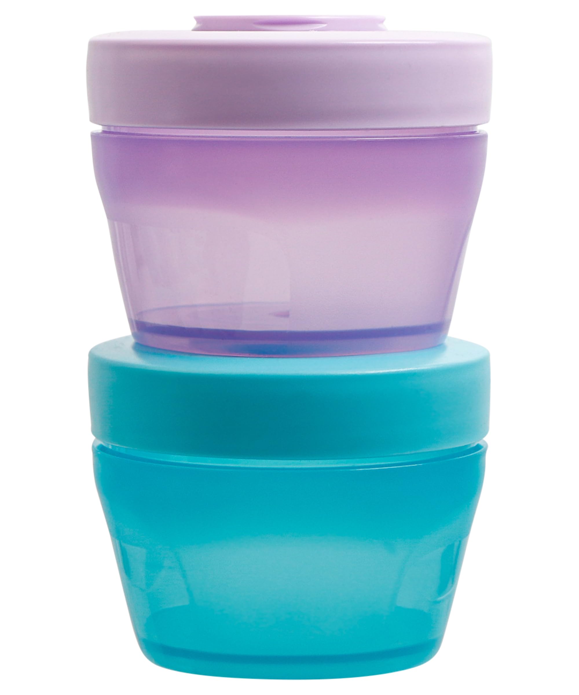Décor Go Click & Stack Snack Tubs - 2 Pack Leakproof Food Storage | 300ml | Stackable 5