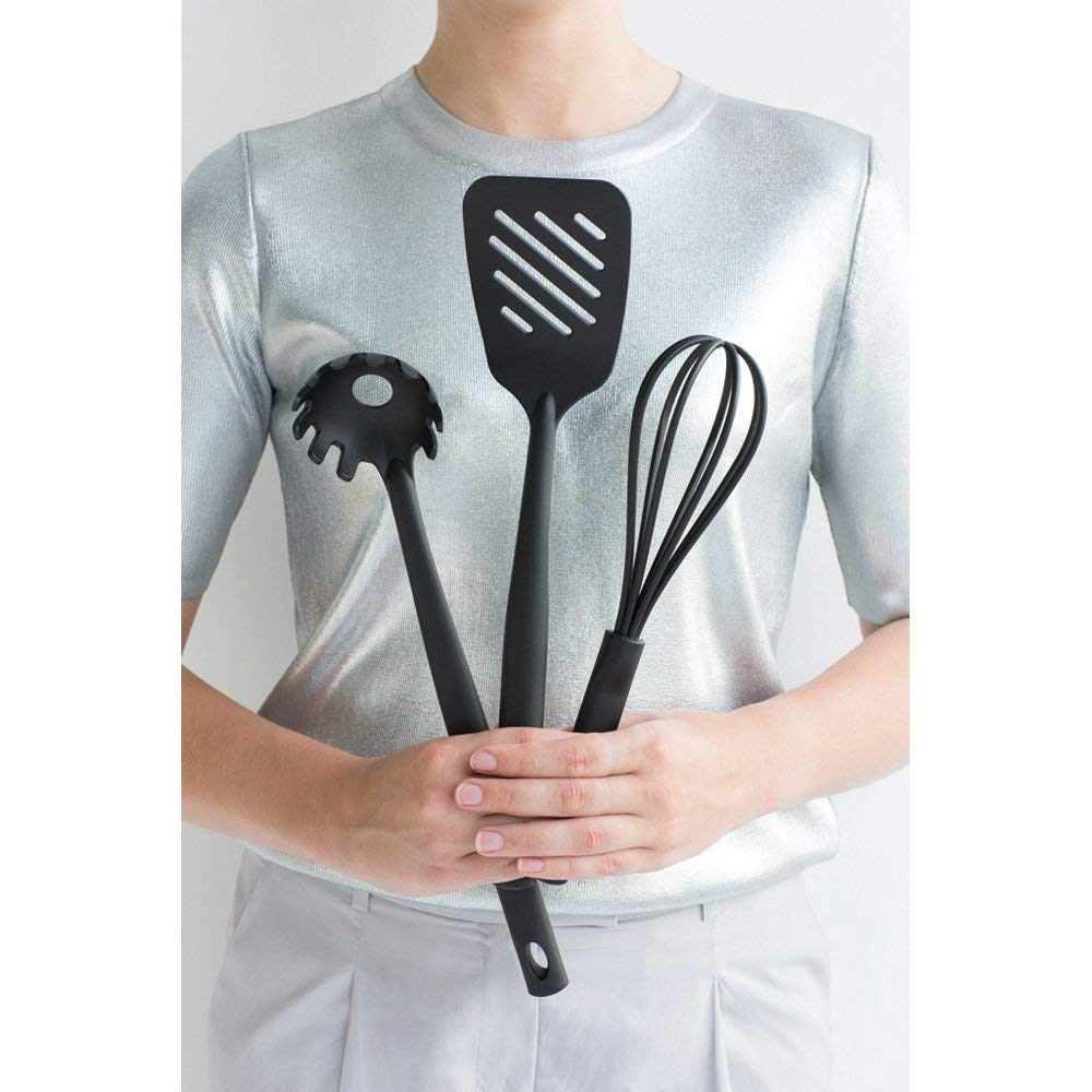 Brabantia Small Spatula 365263 | Heat-Resistant Nylon | Black | Ideal for Non-Stick Cookware 3