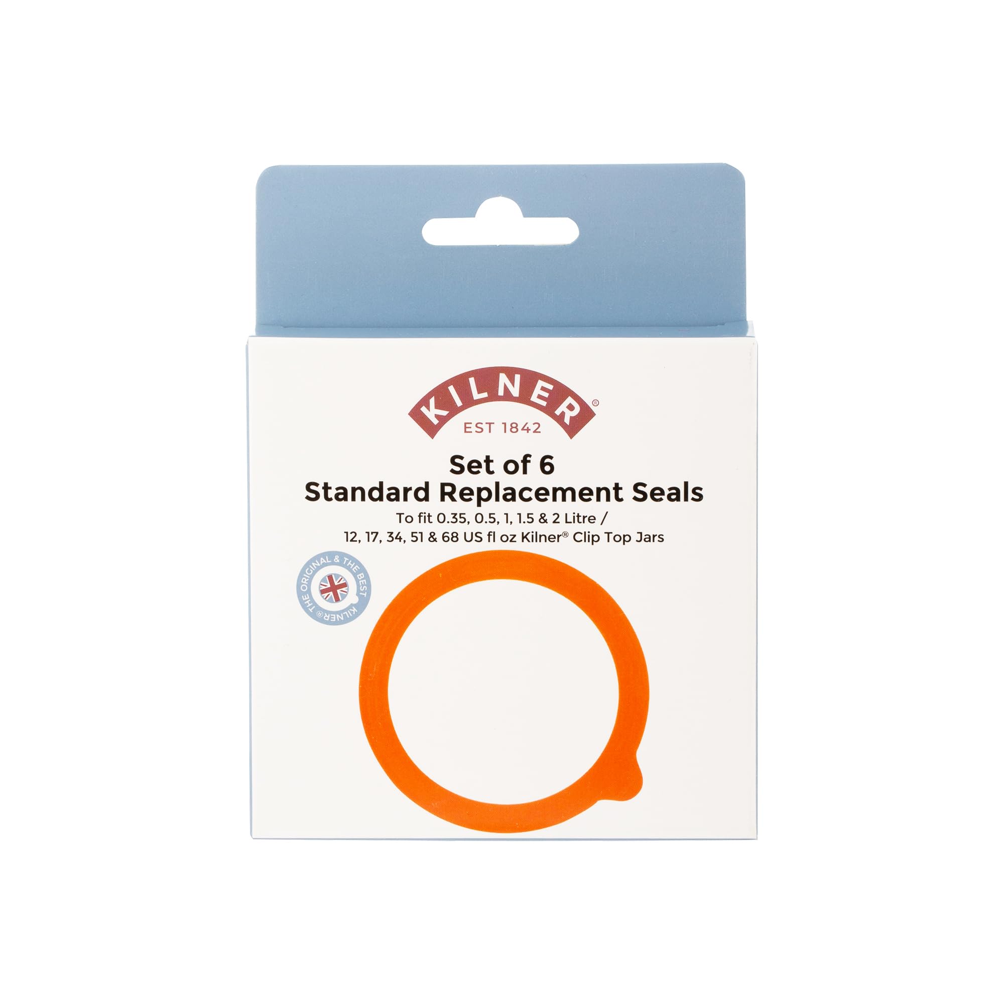 Kilner Replacement Rubber Seals Pack of 6 - Airtight Seals for 0.35L to 2L Clip Top Jars 1