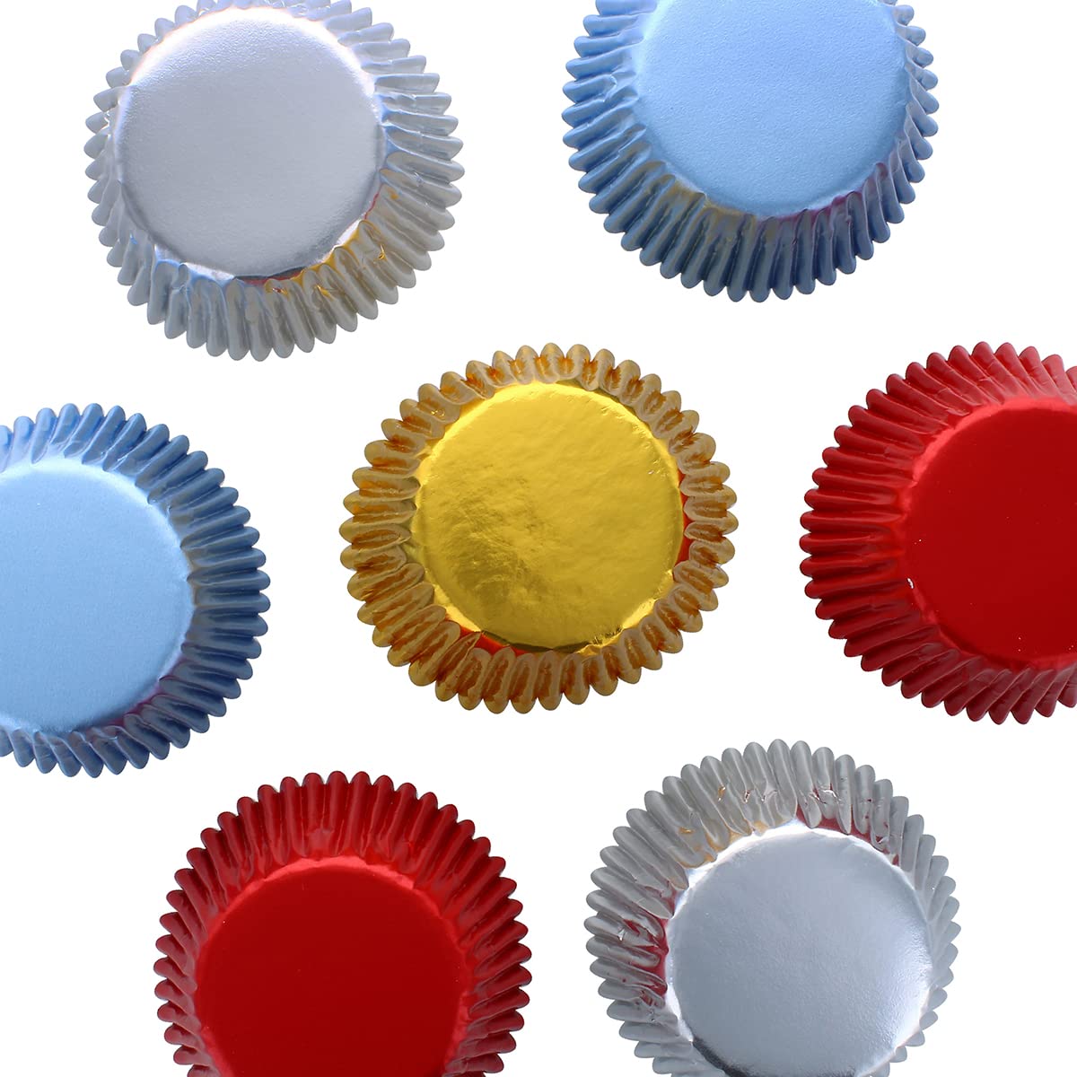 Baked with Love Silver Foil Baking Cases - Pack of 50 | Standard Size | Greaseproof 7