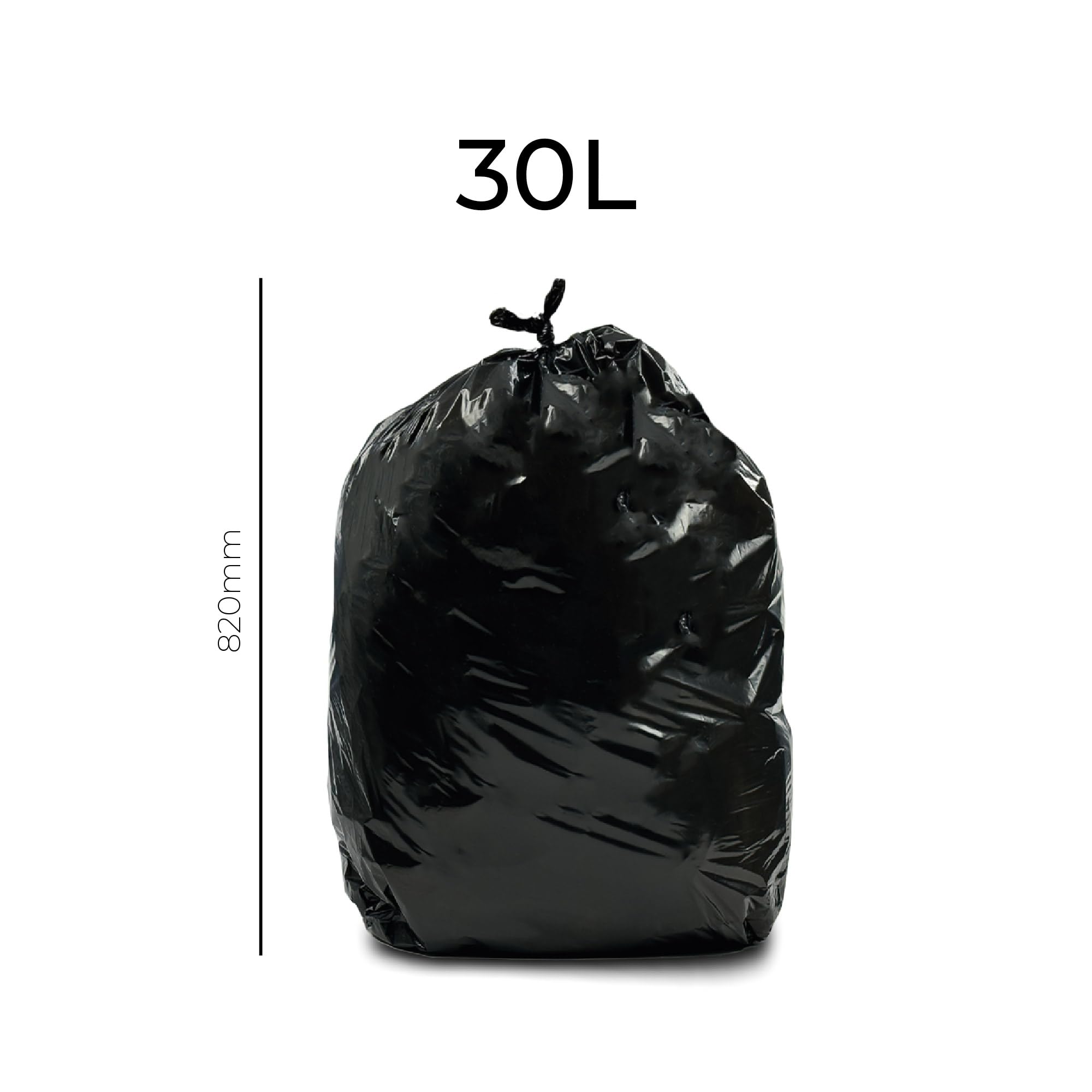 Addis 518023 Kitchen Waste Bin Liners - 30L Capacity | Pack of 20 | 22 Micron HDPE 4