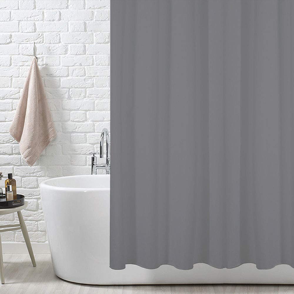 ANSIO Polyester Shower Curtain - Mould & Mildew Resistant | 180cm x 200cm | Includes Hooks