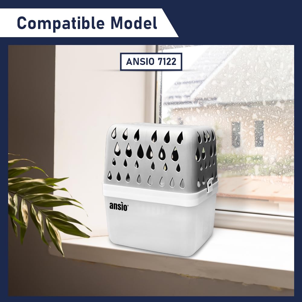 ANSIO Dehumidifier Refill Tabs - Pack of 6 | Universal Fit | 2-4 Weeks Absorption per Tab 3