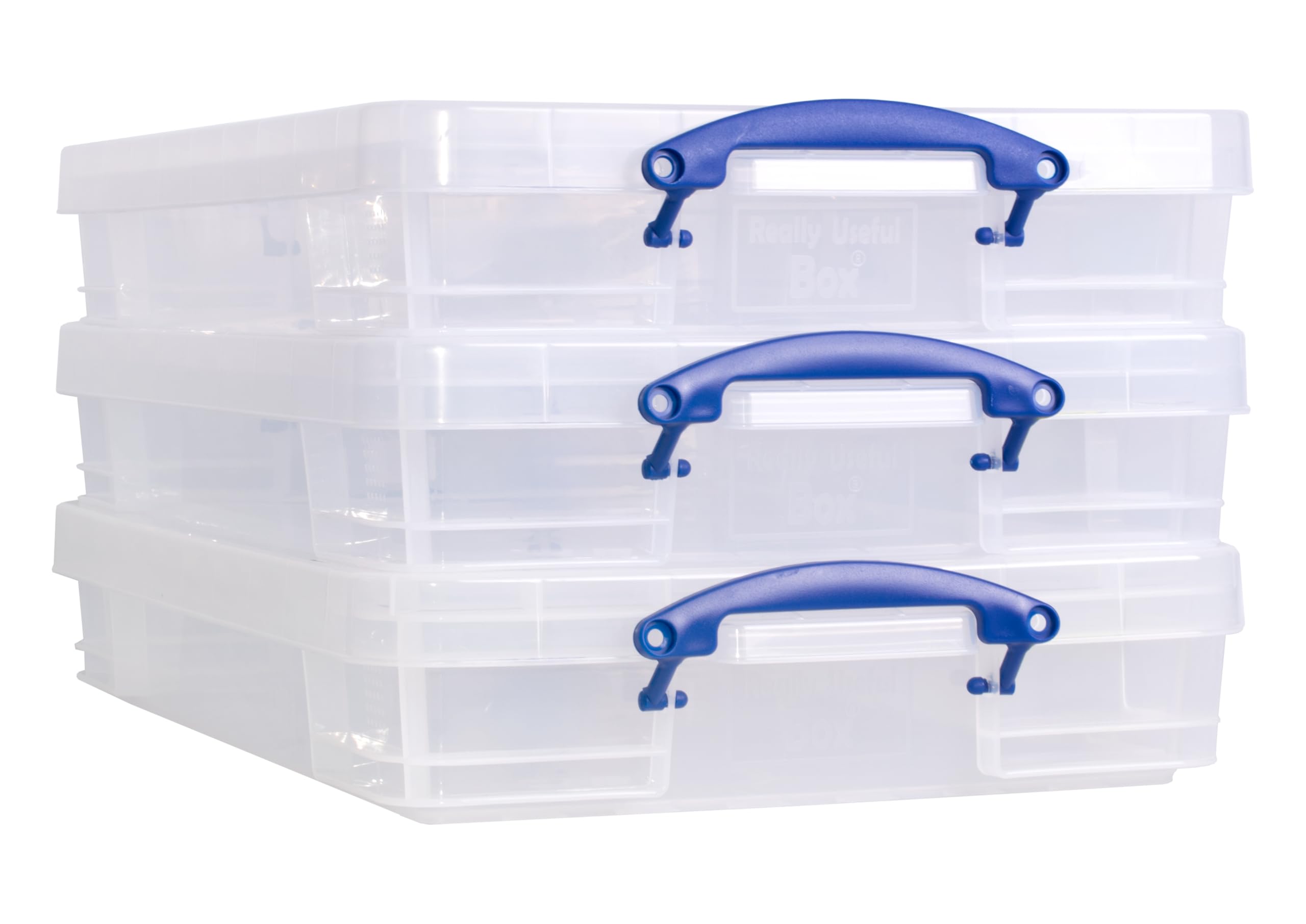 Really Useful Box Storage Box - 20L Capacity, Clear, Pack of 3 | Polypropylene 1