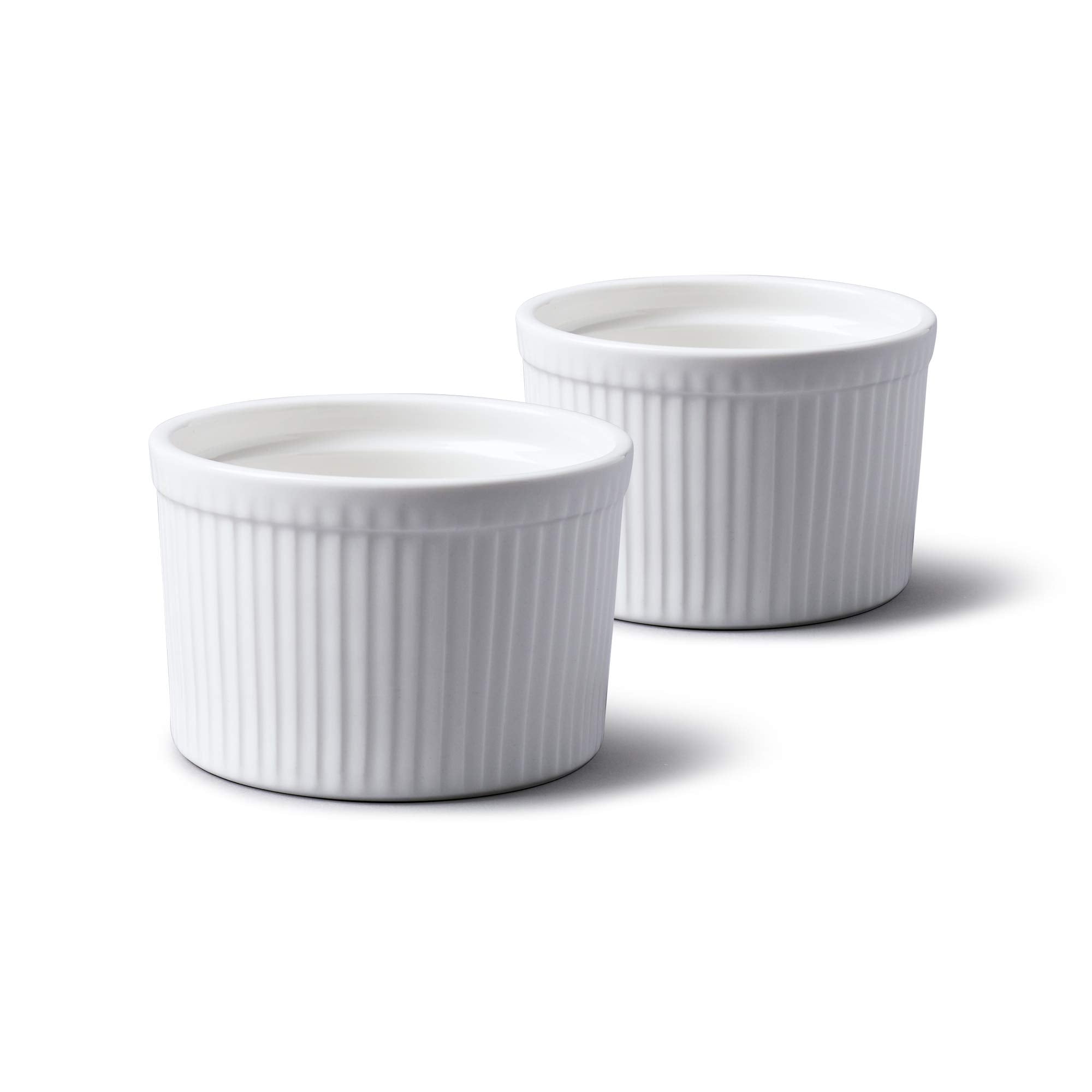 WM Bartleet & Sons 1750 Deep Porcelain Ramekins - Set of 2 | 10cm Diameter | Oven Safe 1