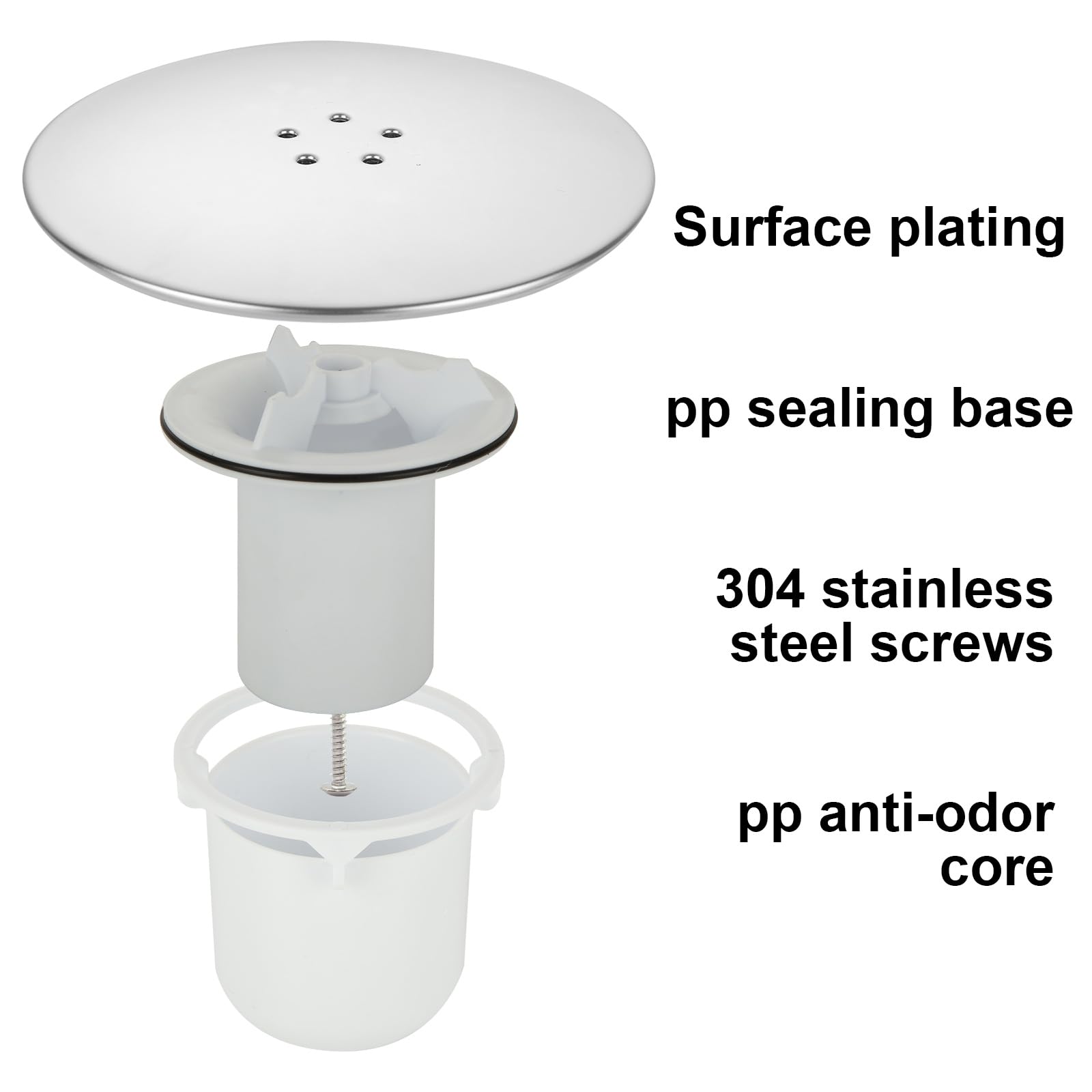 ASelected 2 Pack Shower Drain Cover Replacement - Chrome Finish, Fits 90mm Waste Hole 5