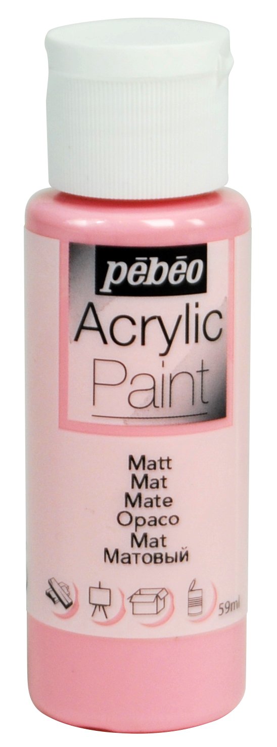 PEBEO Acrylic Paint - Fluid & Opaque Matte Pink | 59 ml | Permanent on Wood, Paper, Canvas 2