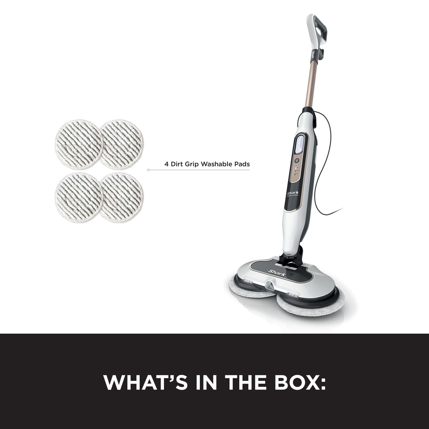 Shark Steam Mop with Steam Blaster & 2 Rotating Power Pads | Sanitises up to 99.9% Germs | 8m Cord 8