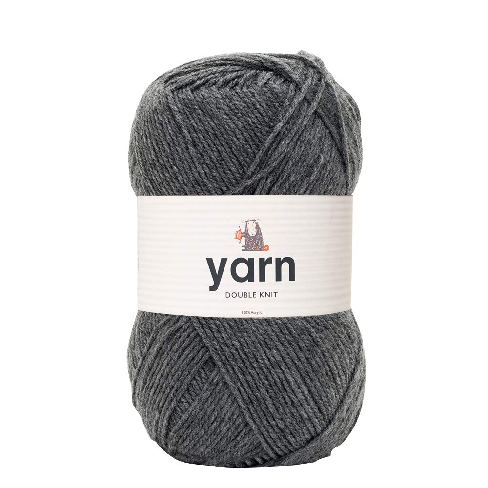KORBOND DK Grey Yarn - 100g Acrylic Wool | Double Knit | 290m Length