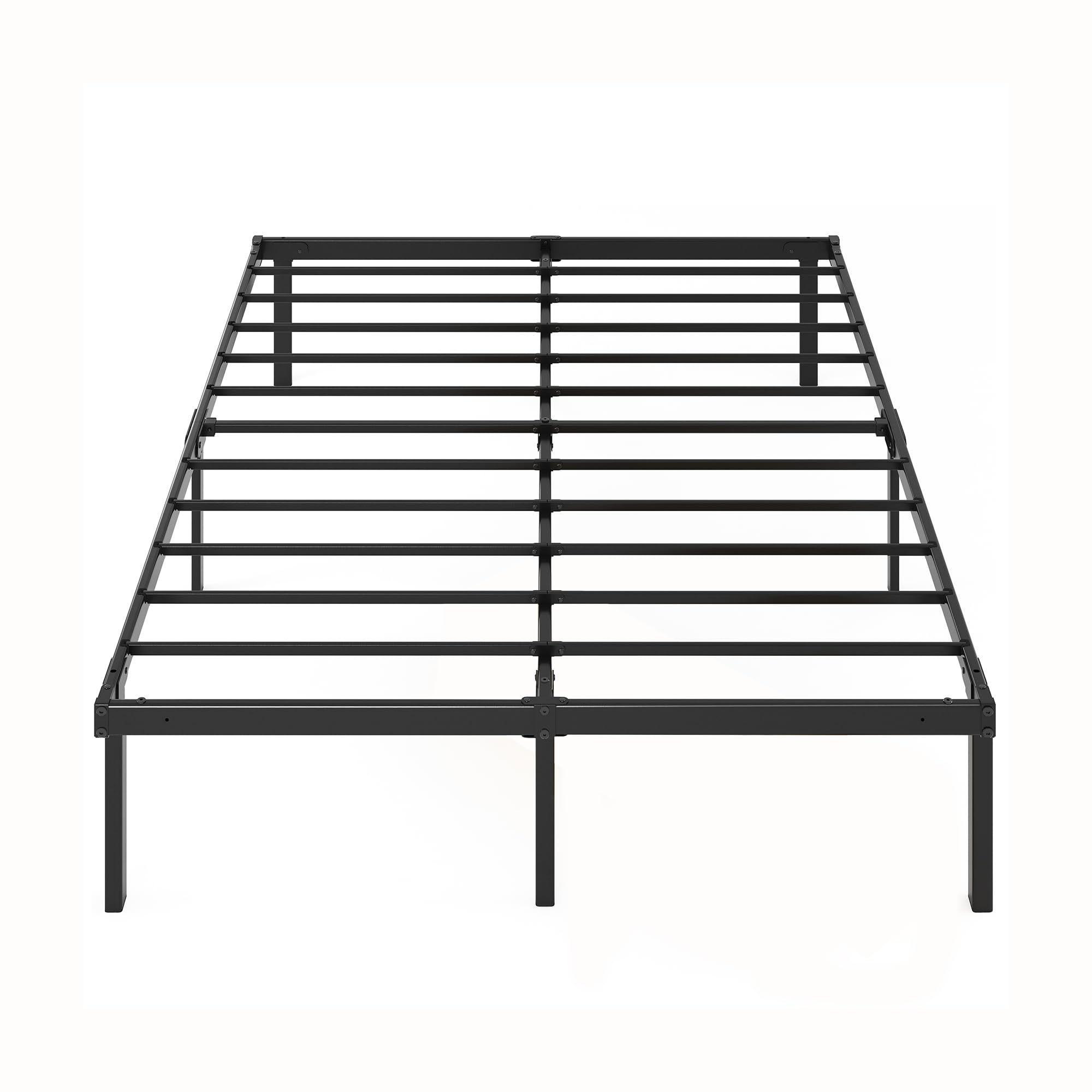 Zinus Caleb Single Bed Frame - 3ft (90 x 190 cm) - 14.2'' Height - Black Metal 9