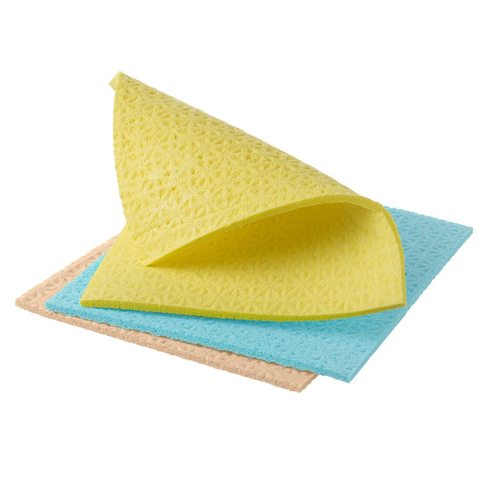 Spontex Sponge Cloths - Antibacterial Protection, Highly Absorbent | 5 Count Yellow 2
