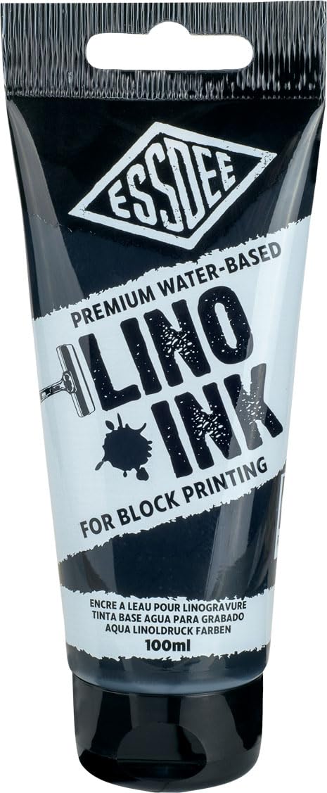 ESSDEE Premium Block Printing Ink - Water-Based, Black, 100ml | Enhanced Tack 1