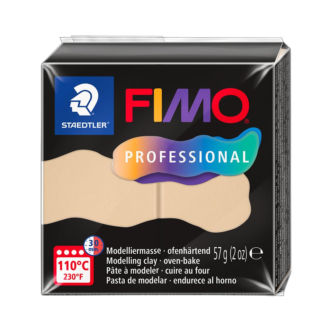 STAEDTLER FIMO Professional Polymer Modelling Clay - Firm Consistency | Oven Bake | Champagne 57g 1