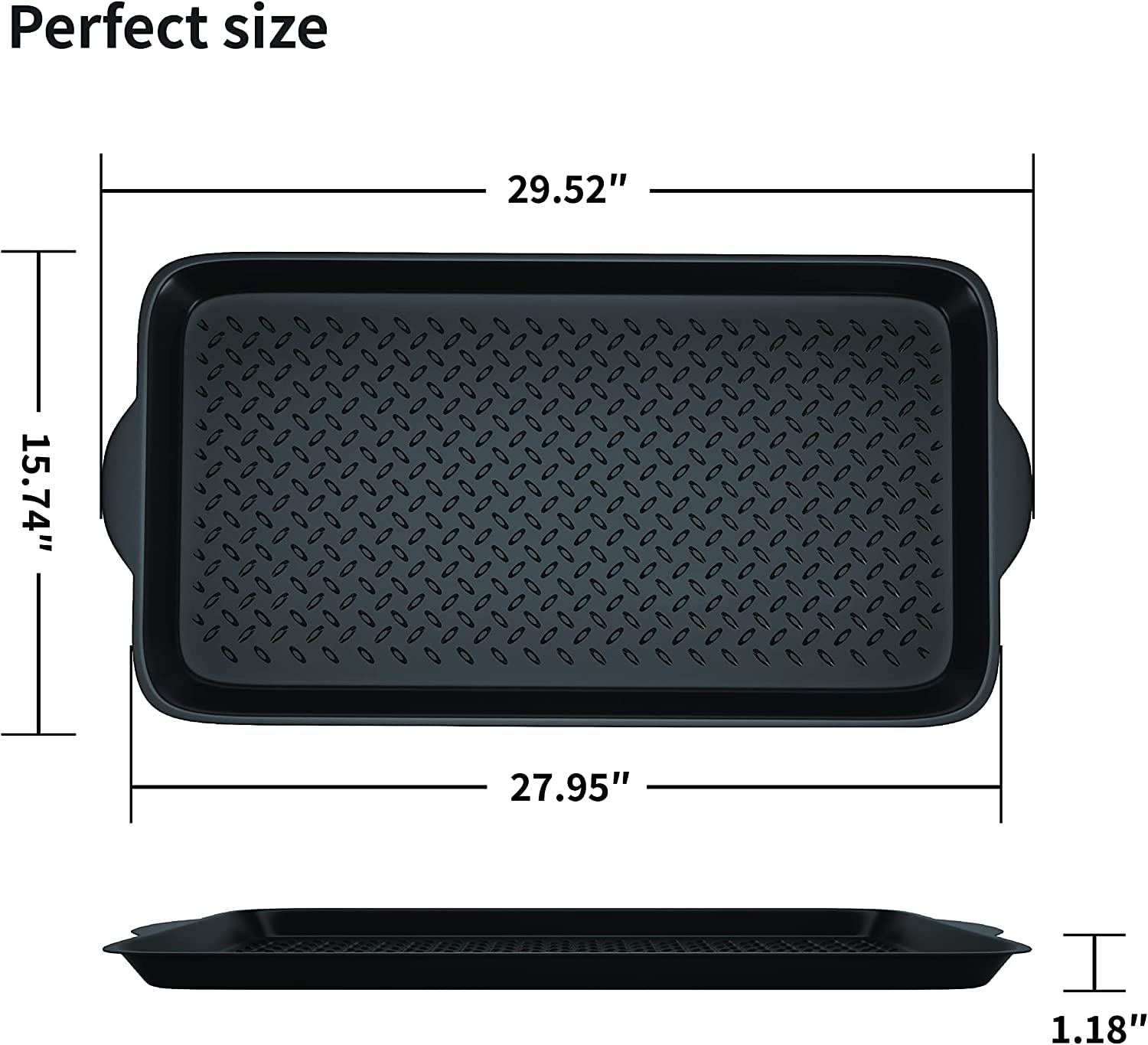 Nicoman Durable Rubber Boot Tray - Non-Slip, Washable, 71x39x3cm | Holds 3 Pairs 5