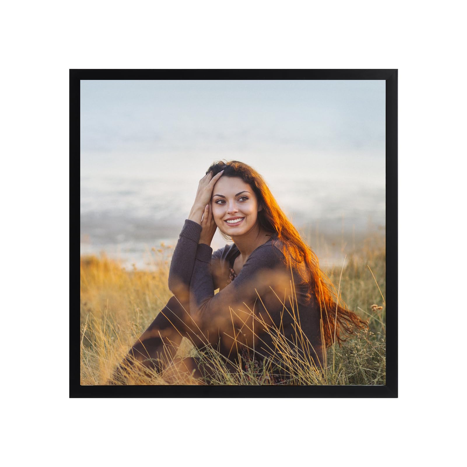 Ditwis 30x30 cm Black Square Picture Frame | Wall or Tabletop Display | PVC & PS Window 1