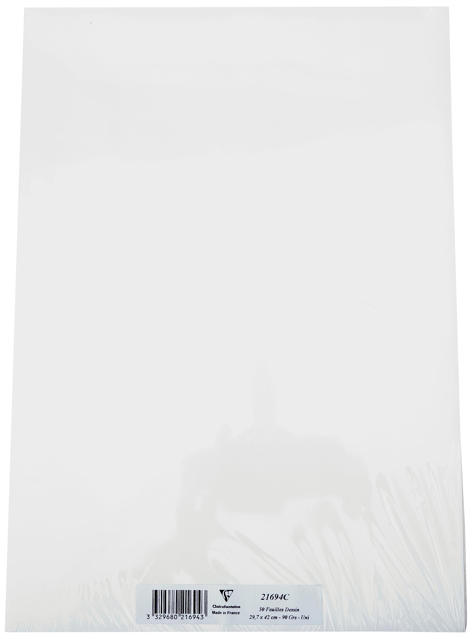 Clairefontaine White Drawing Sketch Paper 90g A3 Acid-Free | Pack of 50 Sheets | Model 21694C 1