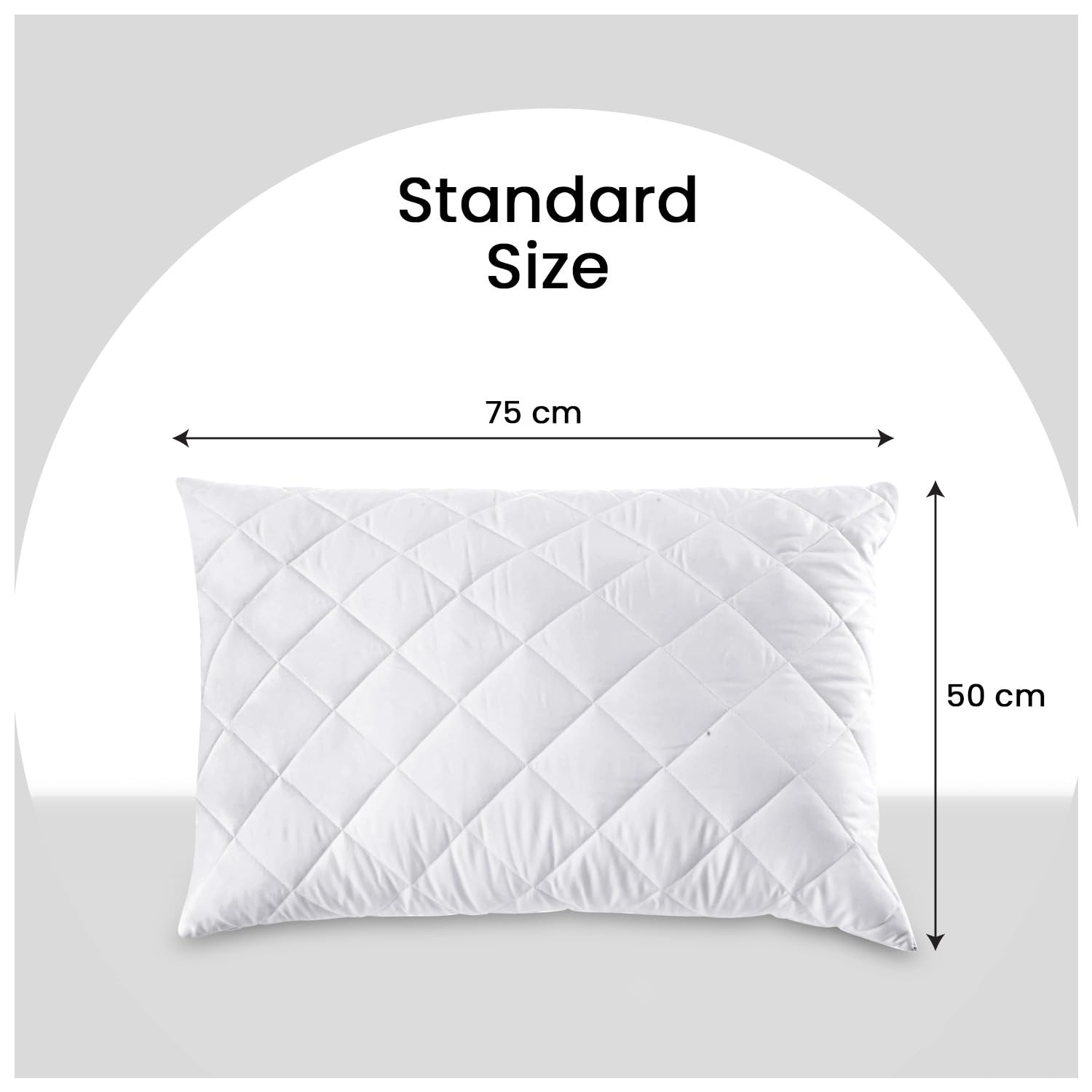 GC GAVENO CAVAILIA Quilted Pillow Protectors - 2 Pack Standard Size 50x75 cm | Polycotton 5